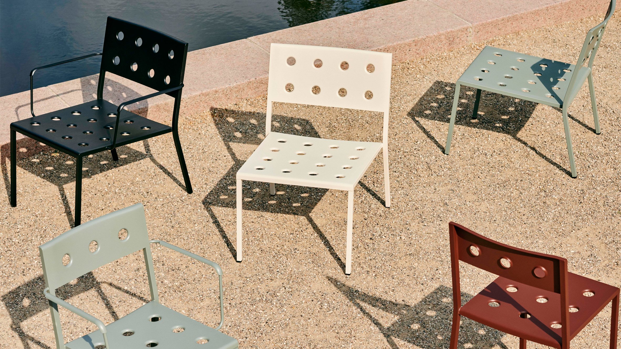 Balcony outdoor furniture，furniture design ，product design，Hay，Color design，