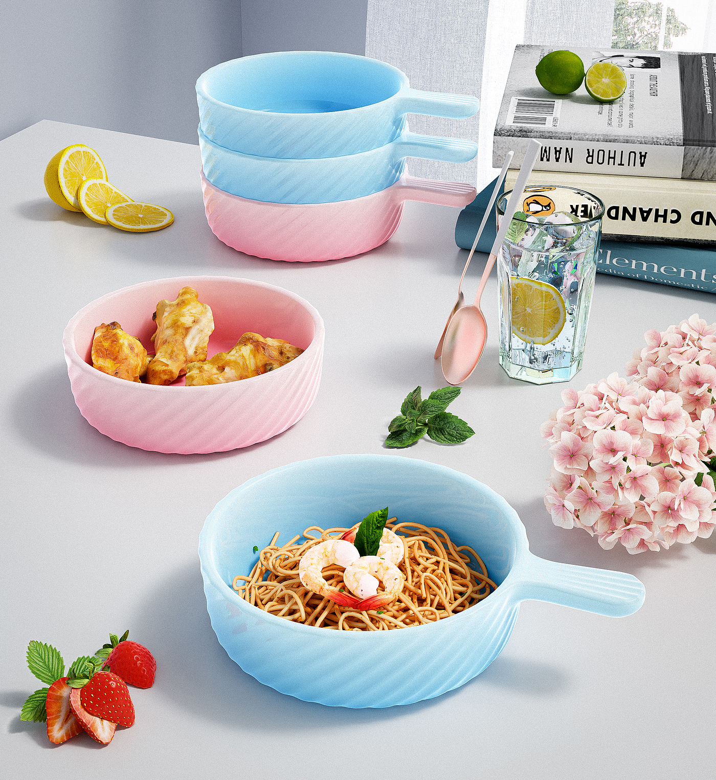 ceramics，Kitchenware，bowl，keyshot，rhino，