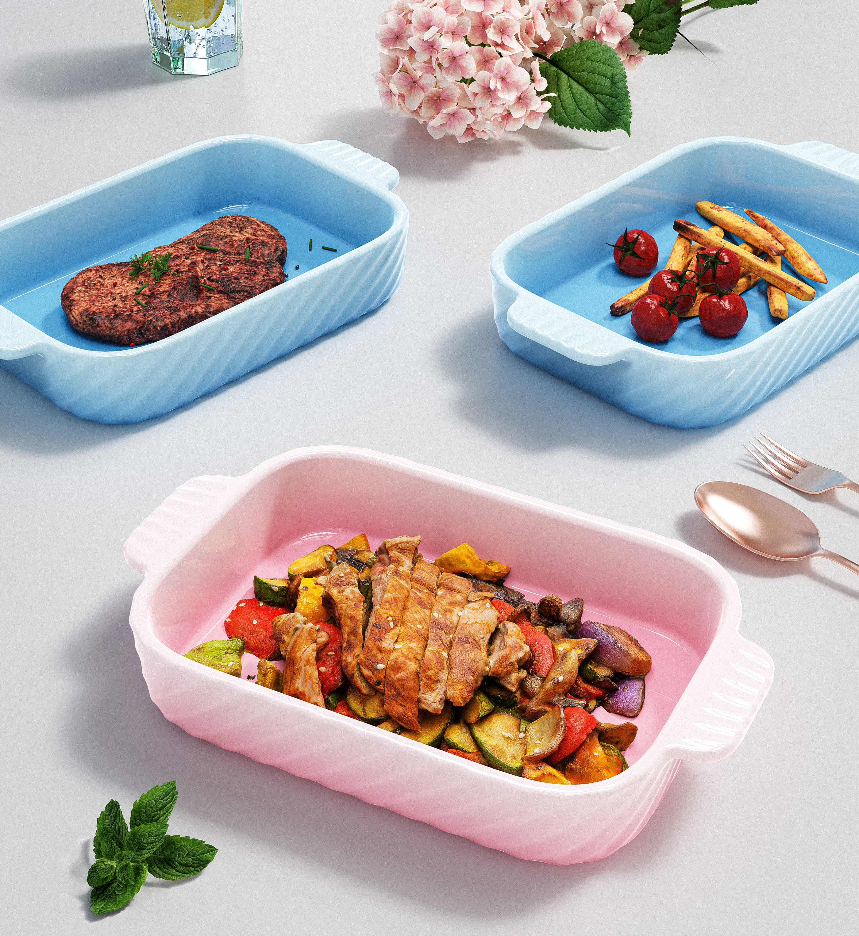 ceramics，Kitchenware，bowl，keyshot，rhino，