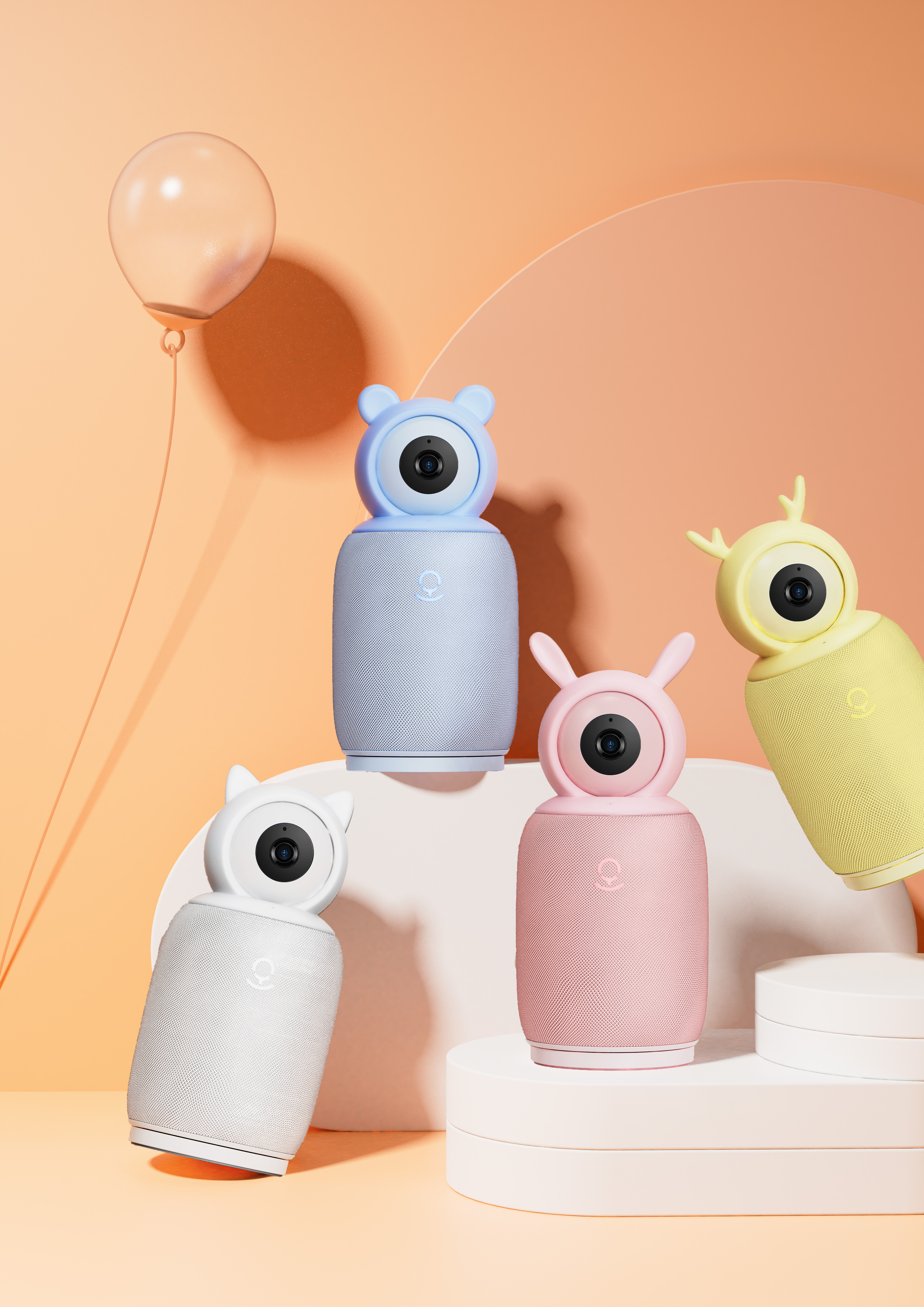 Red design，product design，Monitor，camera，baby，