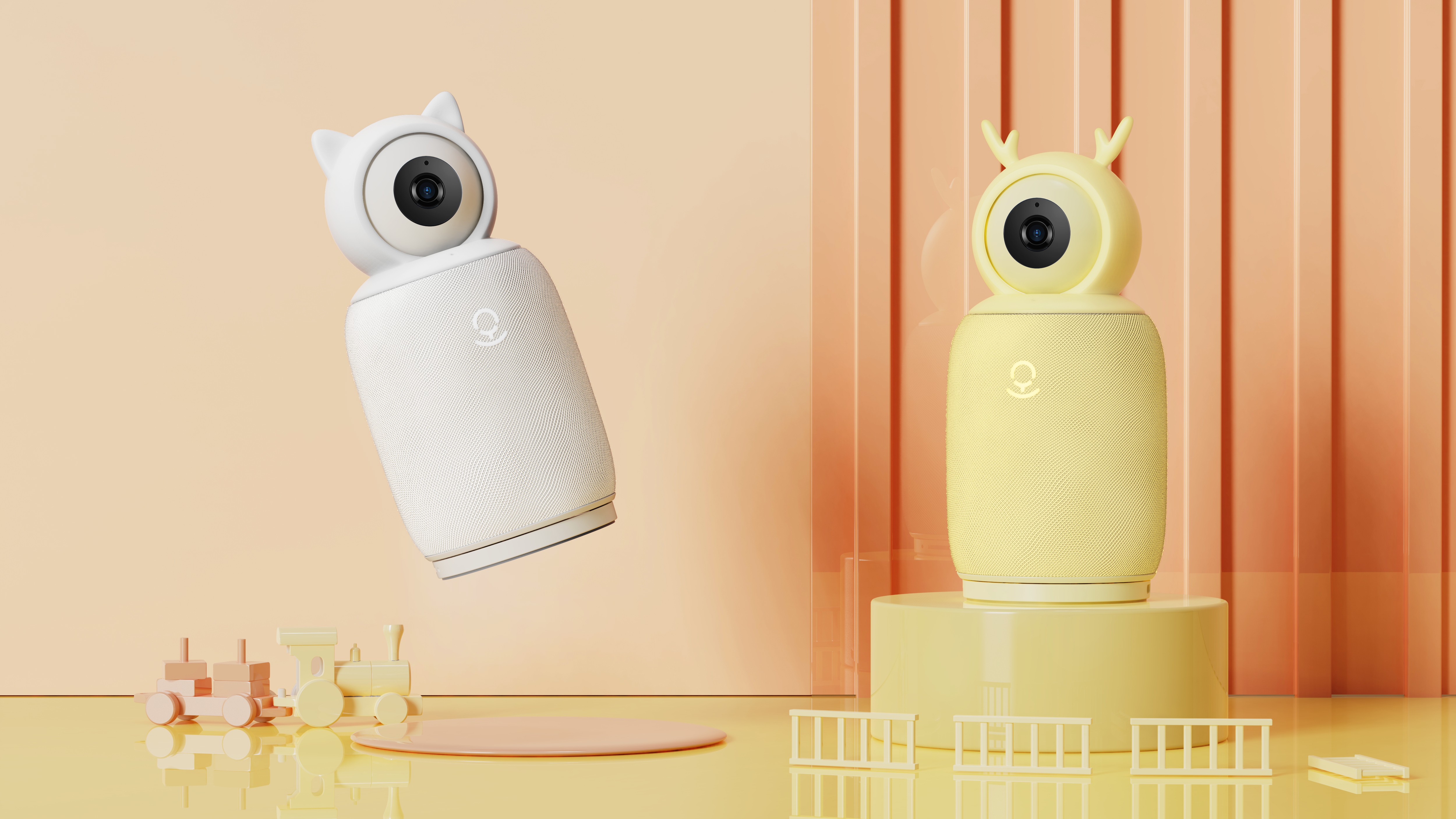 Red design，product design，Monitor，camera，baby，