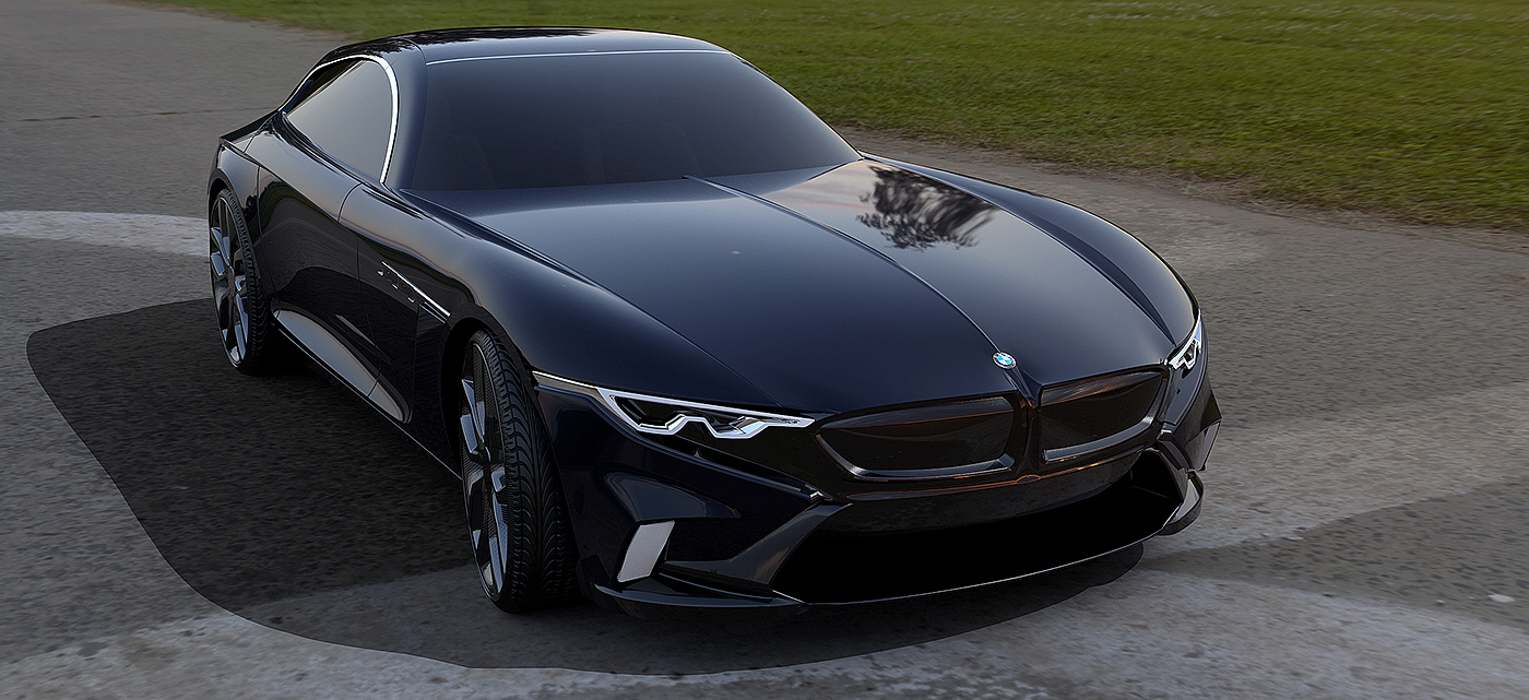 bmw，Render，design sketch，vehicle，Hand drawn，