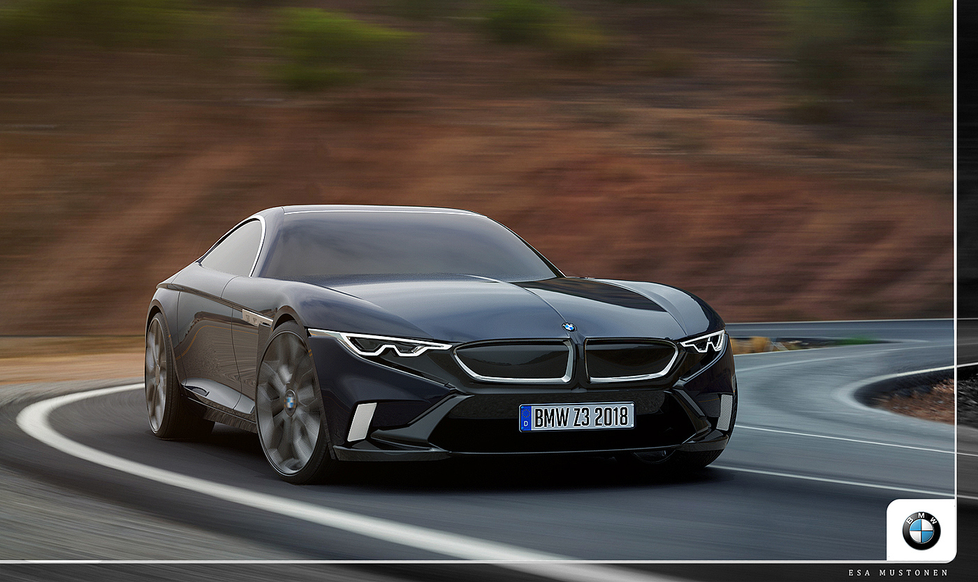 bmw，Render，design sketch，vehicle，Hand drawn，