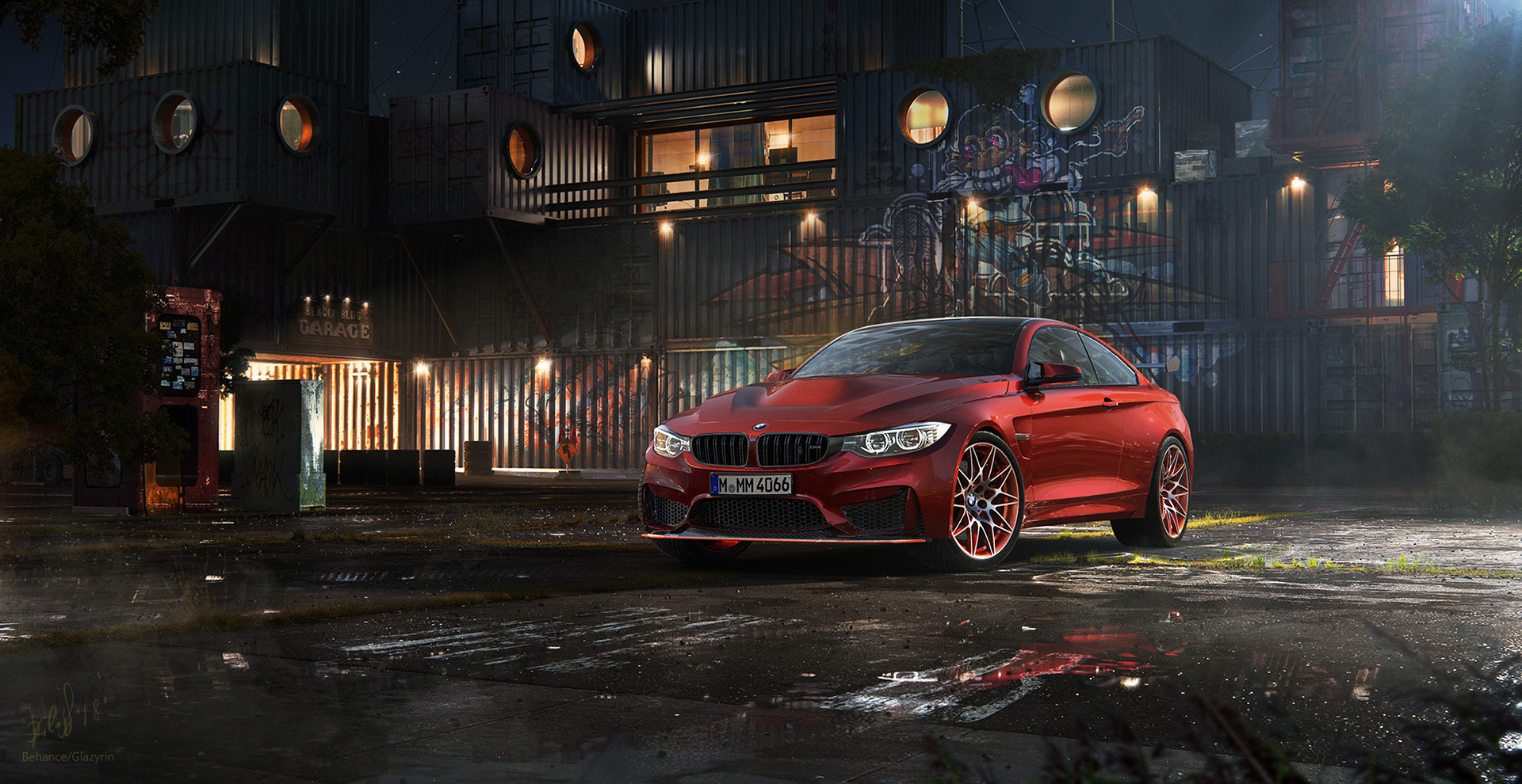 Automobile design，bmw，bmw，cgi，Render，gules，underground，Underwater，