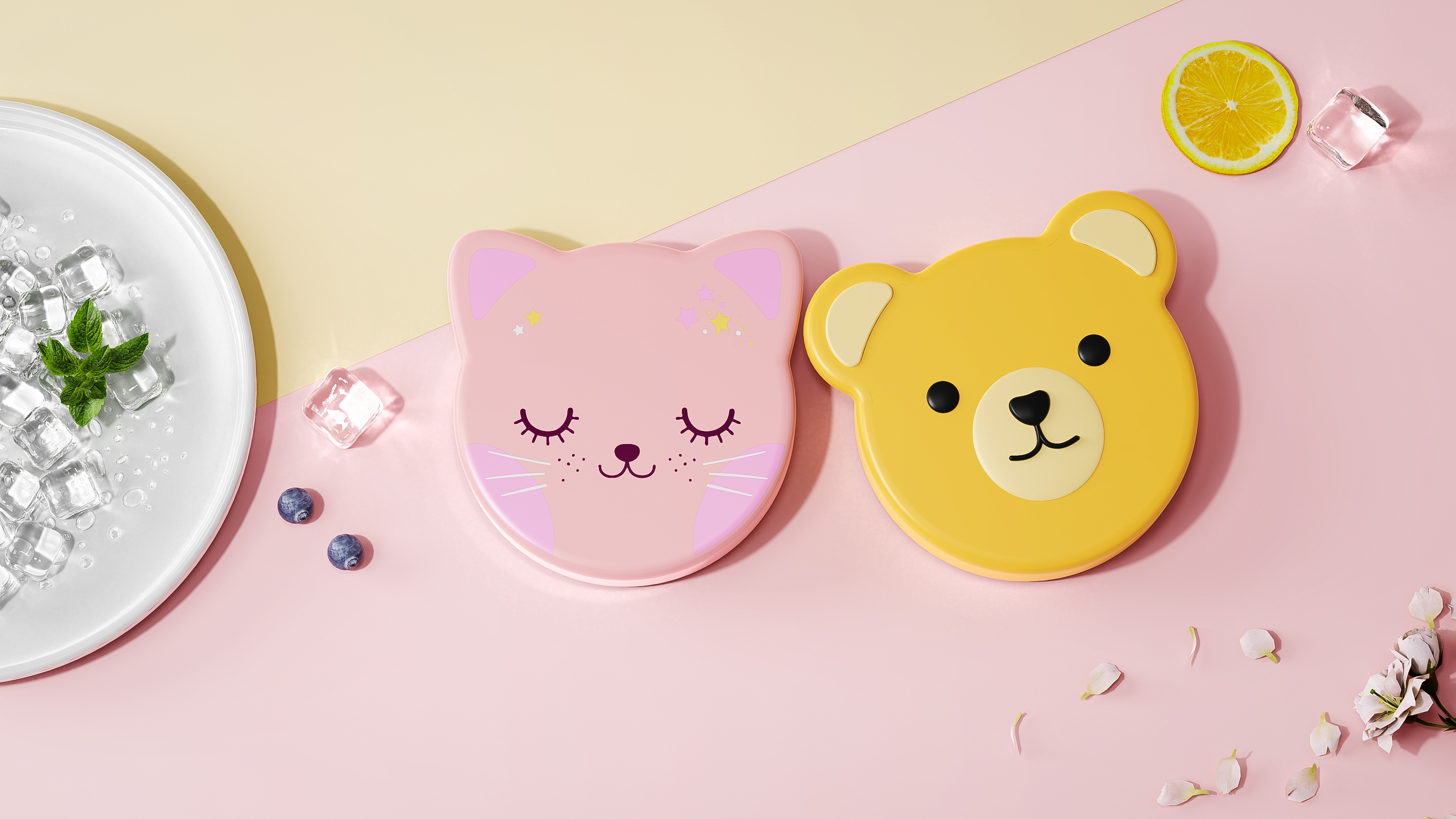 Ice lattice，lovely，Mother and baby，keyshot，Render，