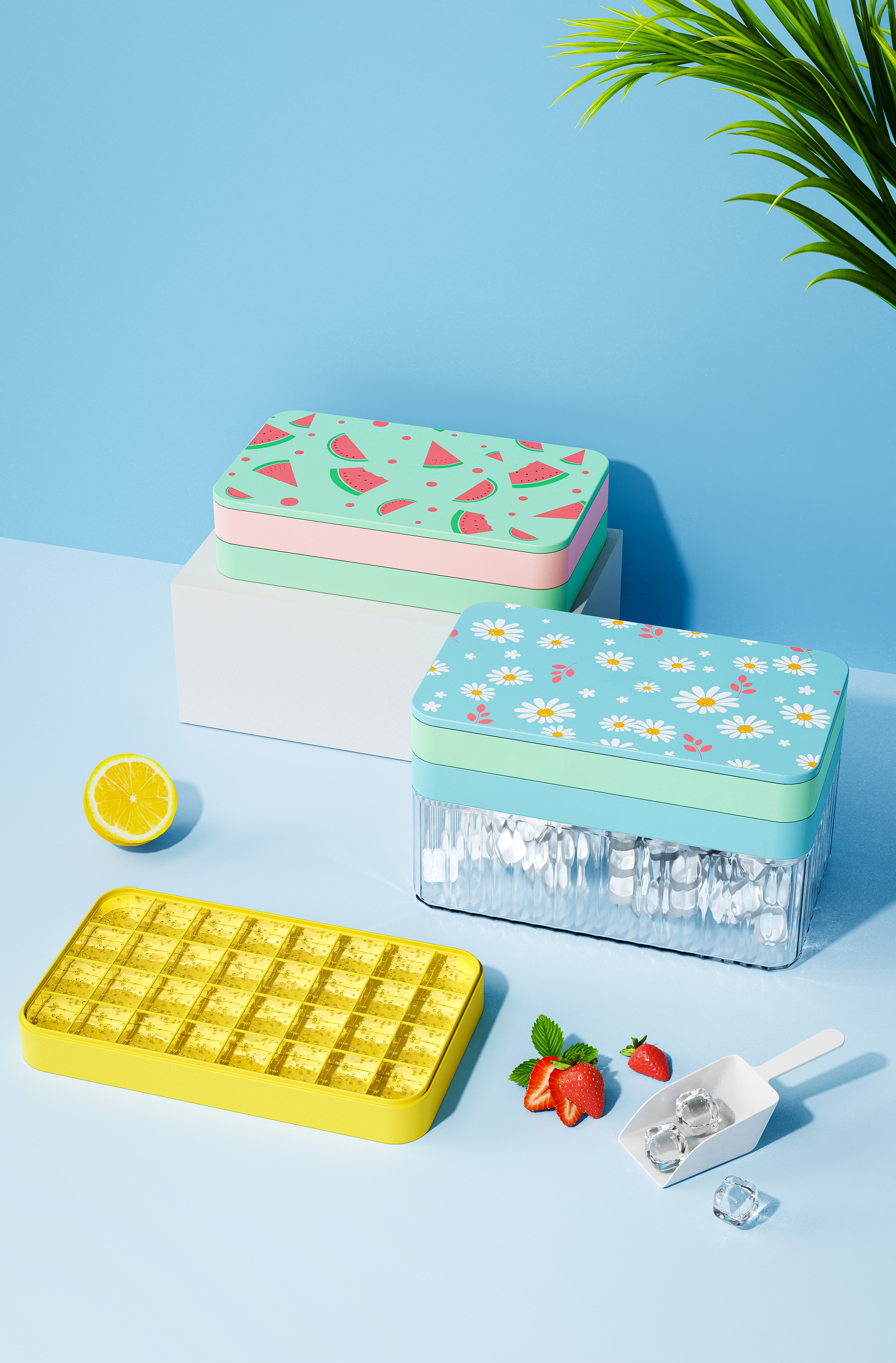 Ice lattice，lovely，Mother and baby，keyshot，Render，