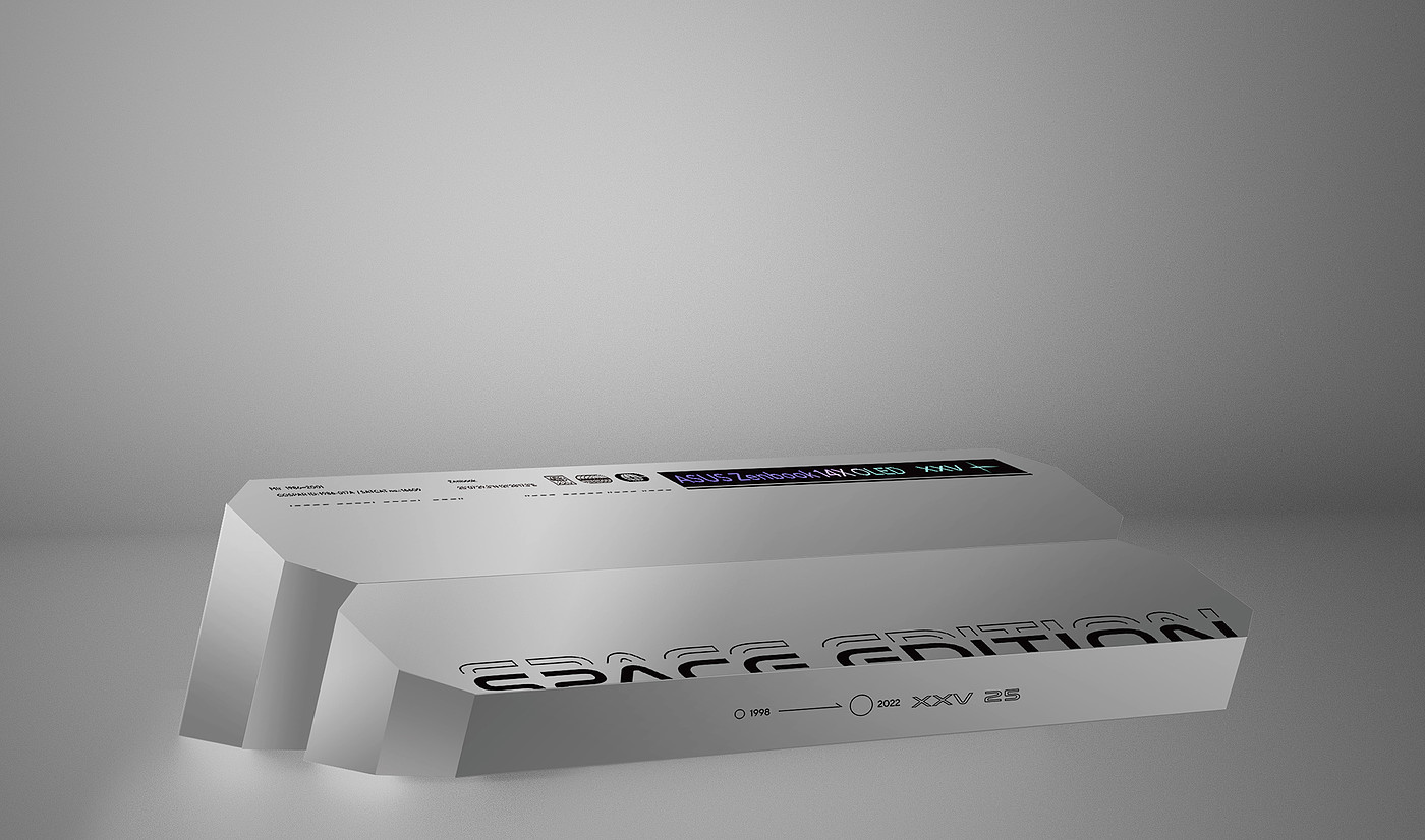 ASUS，Package design，Space Edition，notebook，packing design，