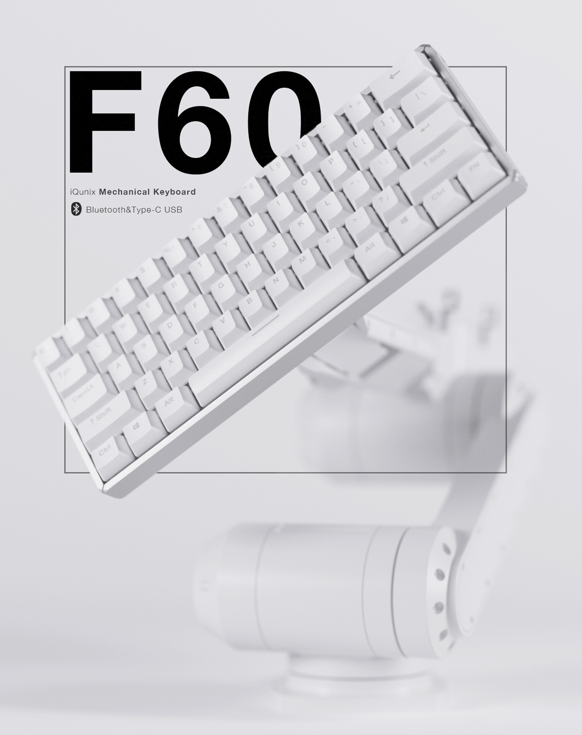 Mechanical keyboard，product design，aluminium alloy，peripheral，iQunix，