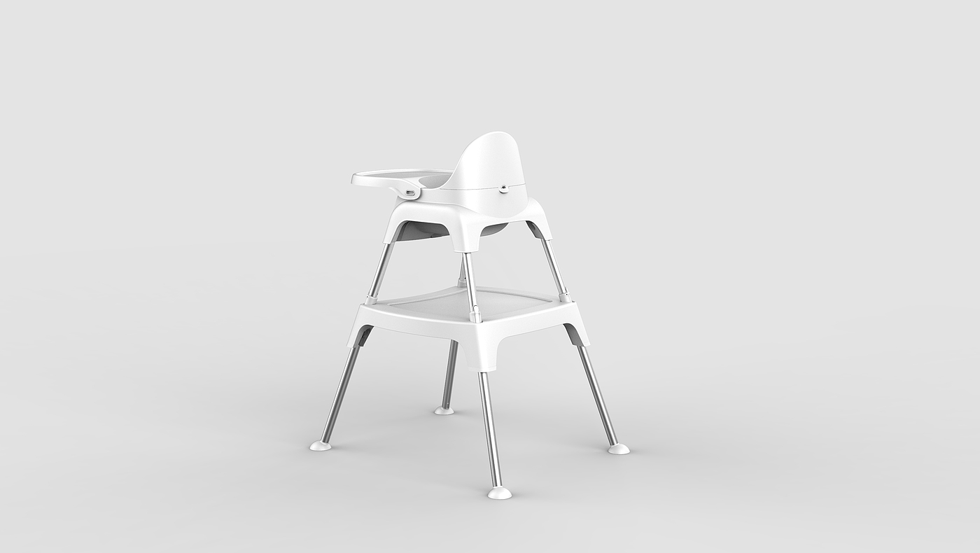 餐椅，· 折叠收纳·，组装方便·，防止配件，