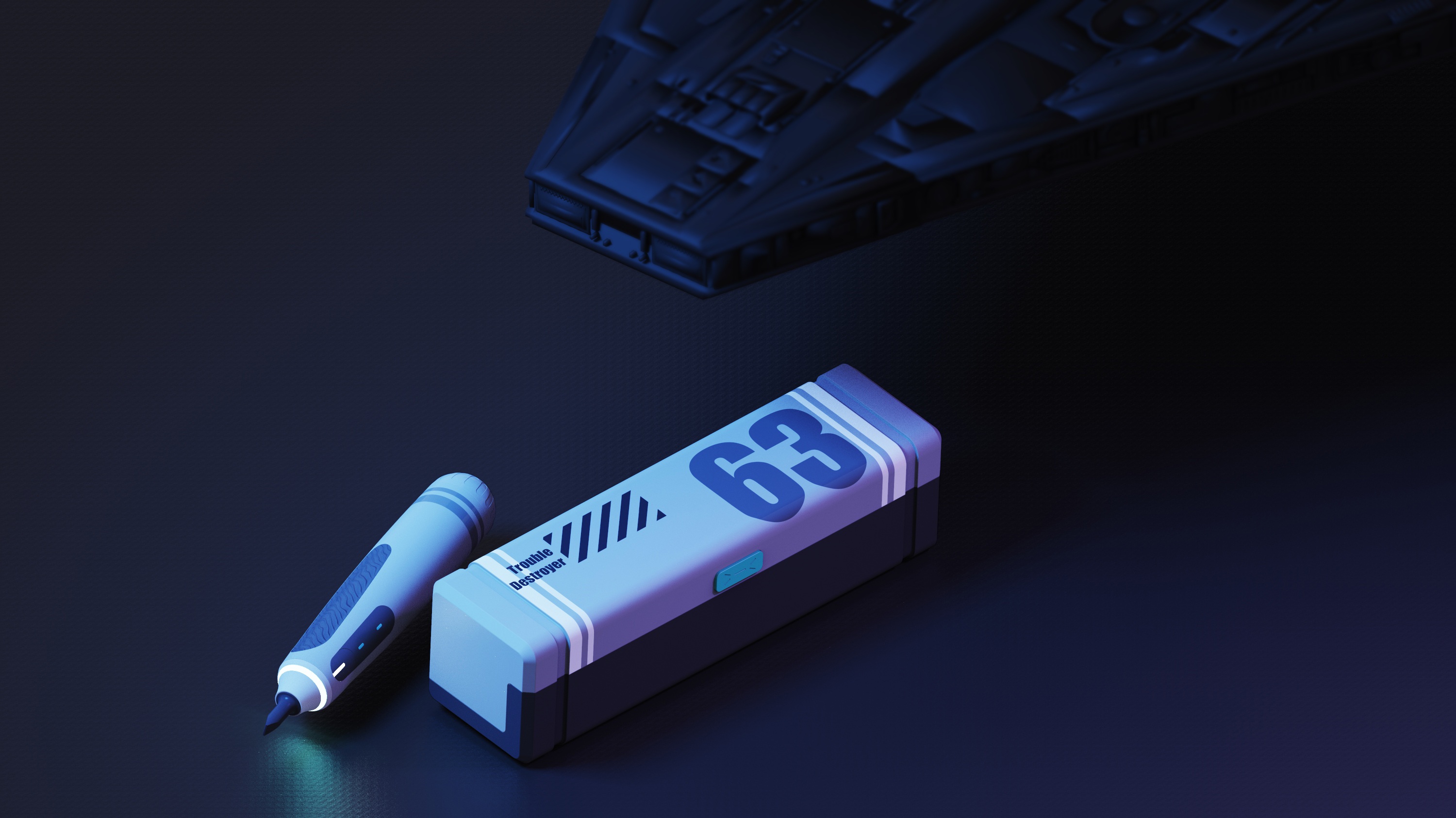 Electric tool，industrial design，Cyberpunk，