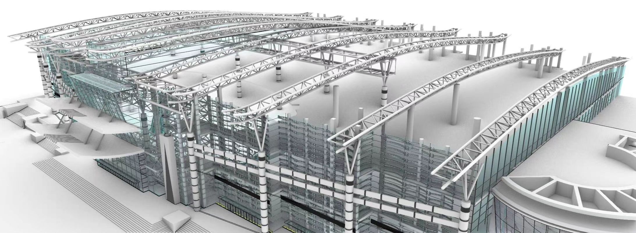 Modeling of Hunan International Convention and Exhibition Center，