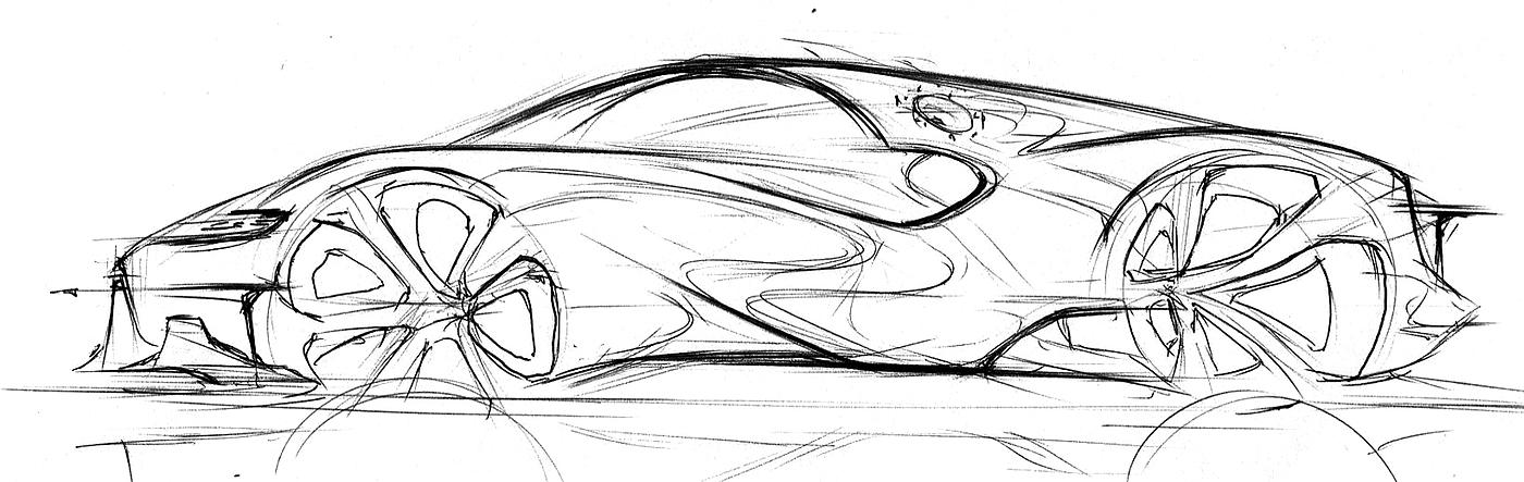 automobile，Hand drawn，Line，