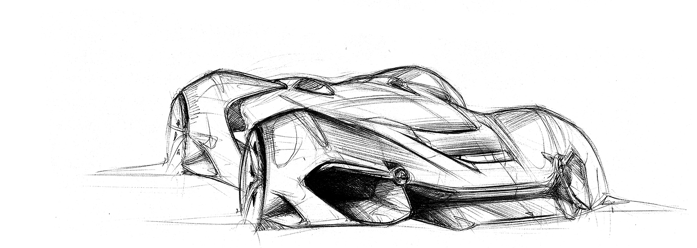 Hand drawn，automobile，Line，