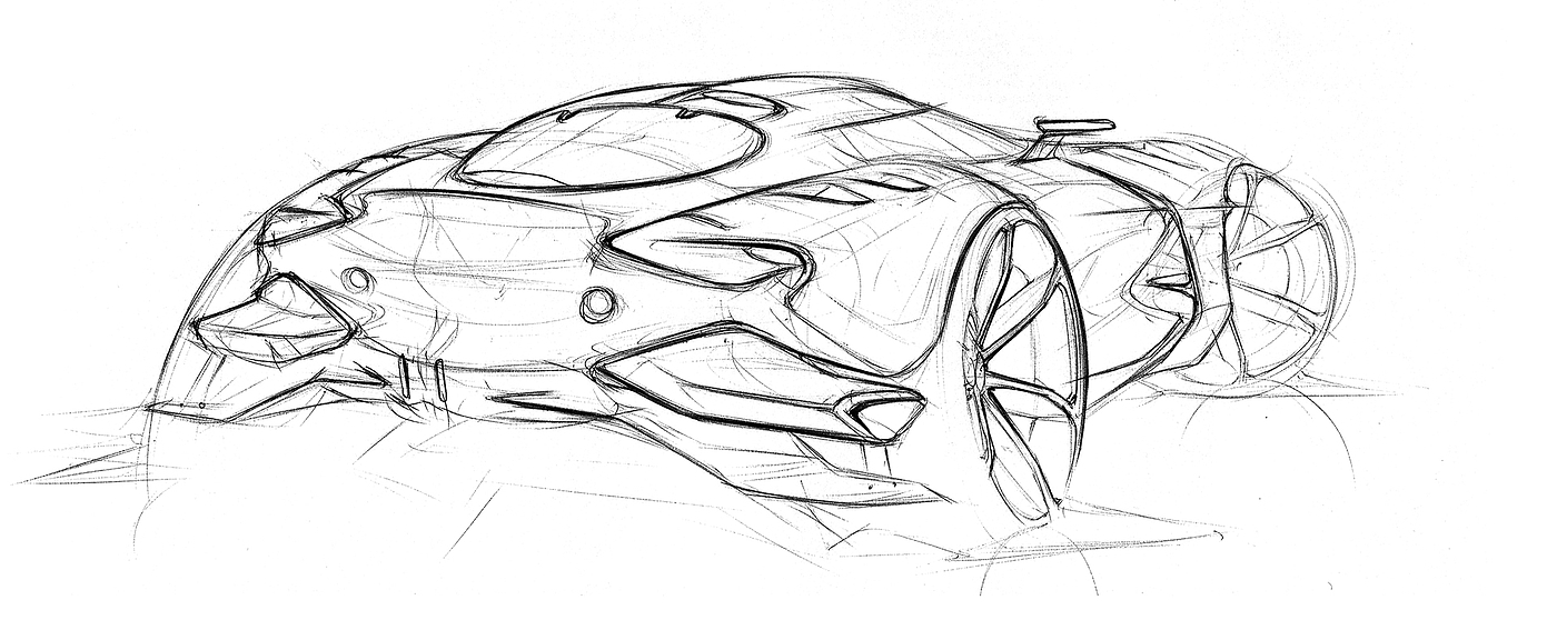Hand drawn，automobile，Line，