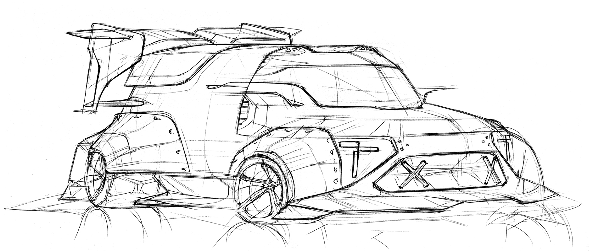 Hand drawn，automobile，Line，