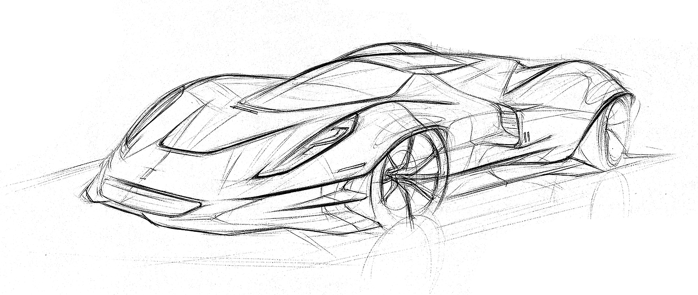Hand drawn，automobile，Line，