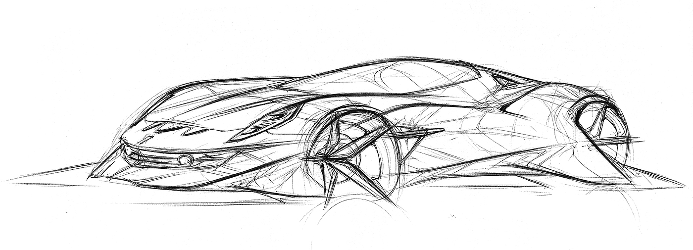 Hand drawn，automobile，Line，