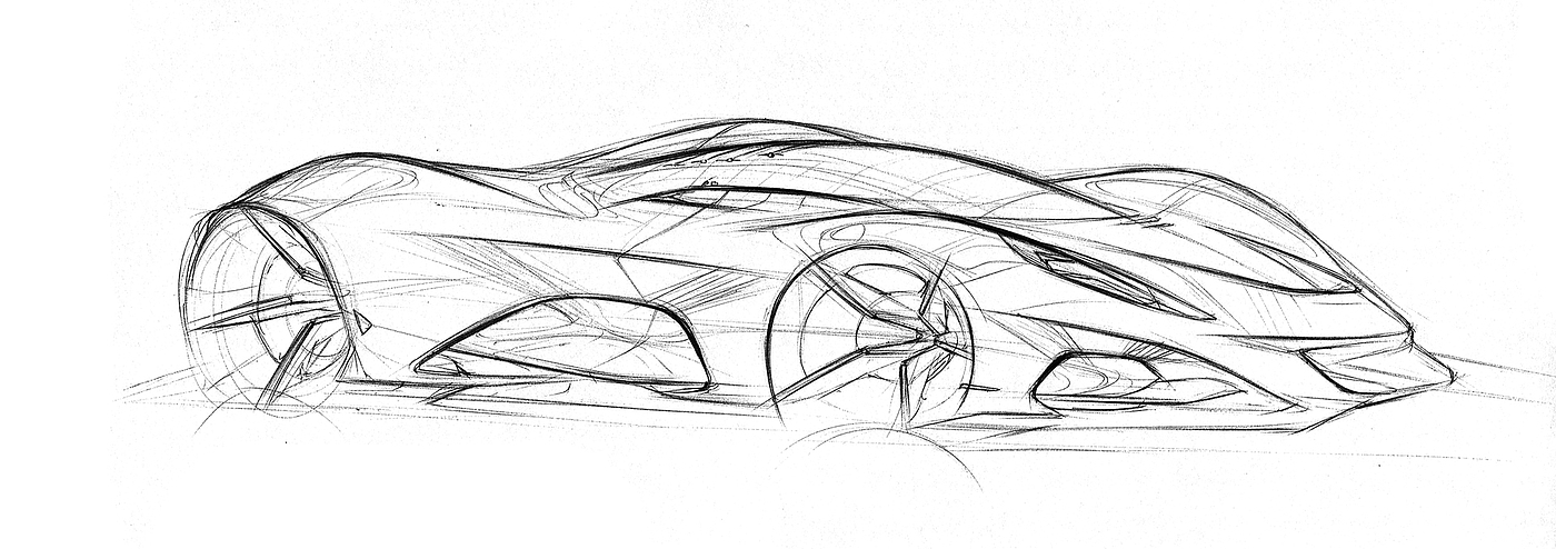 Hand drawn，automobile，Line，