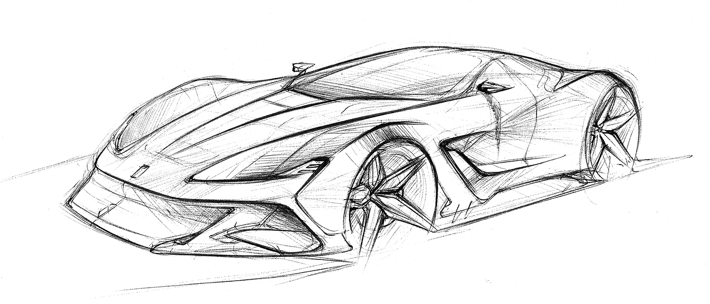 Hand drawn，automobile，Line，