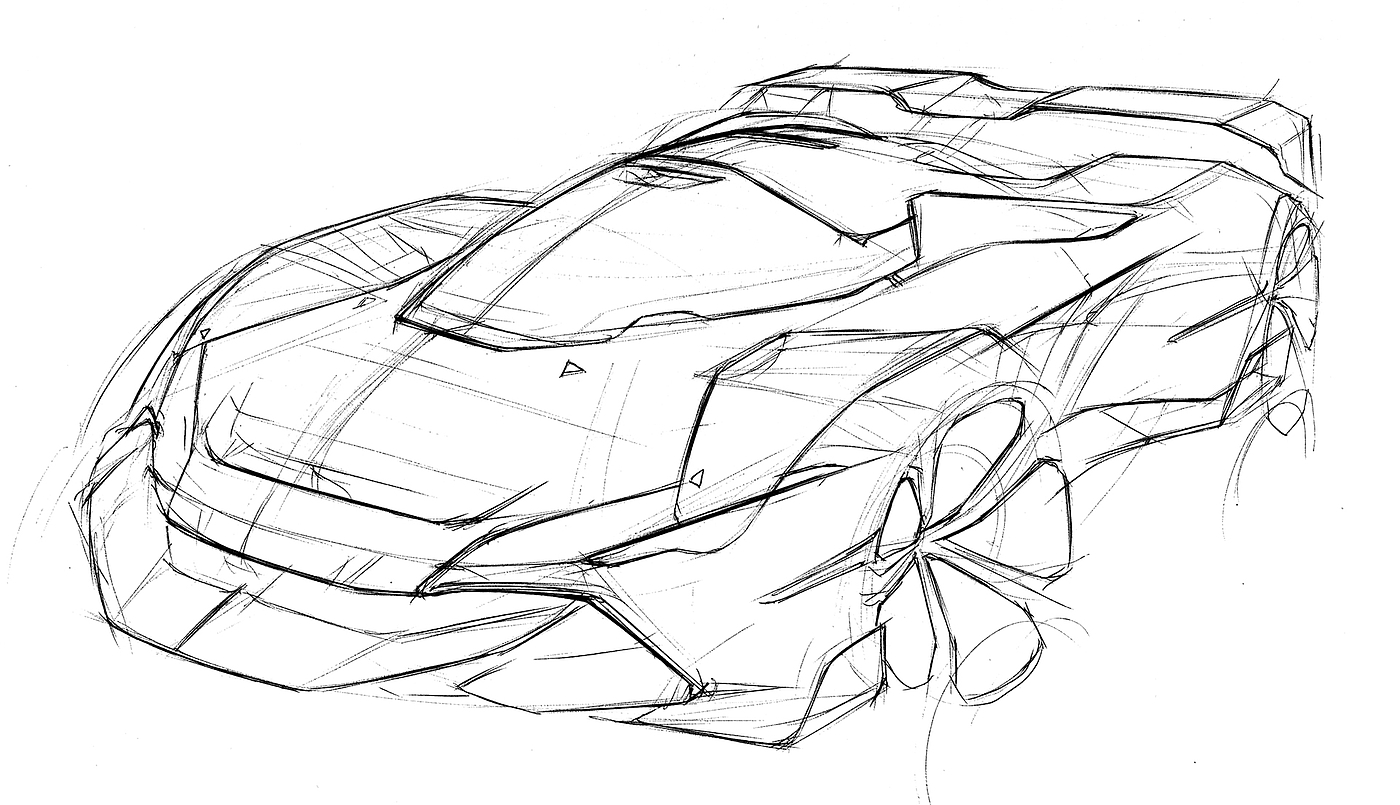 Hand drawn，automobile，Line，