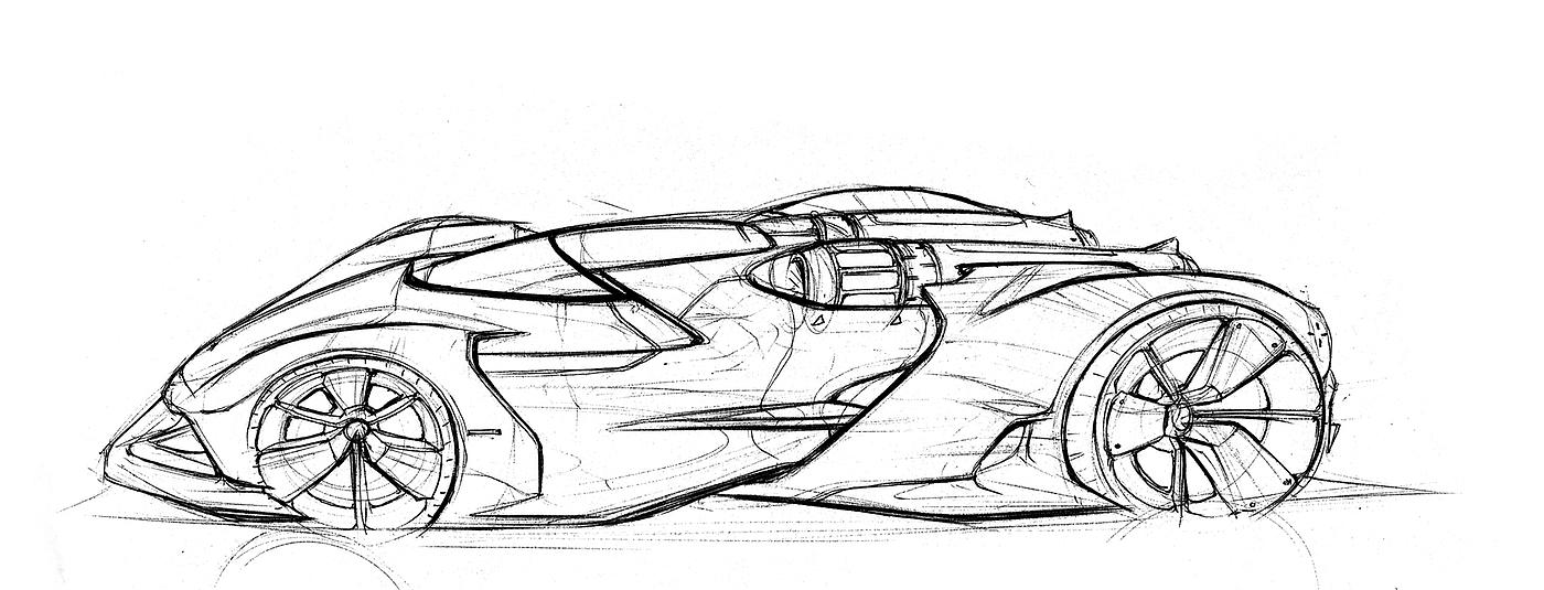 Hand drawn，automobile，Line，