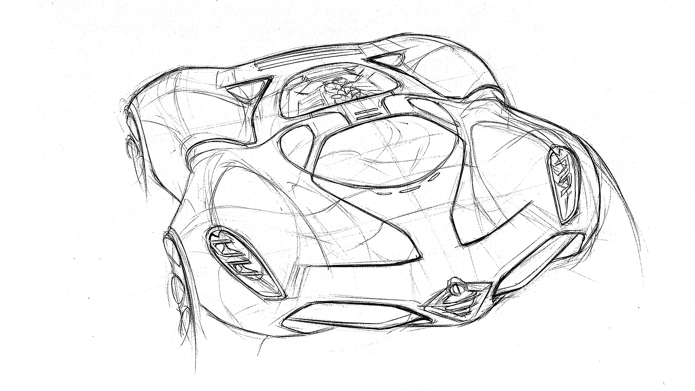 Hand drawn，automobile，Line，