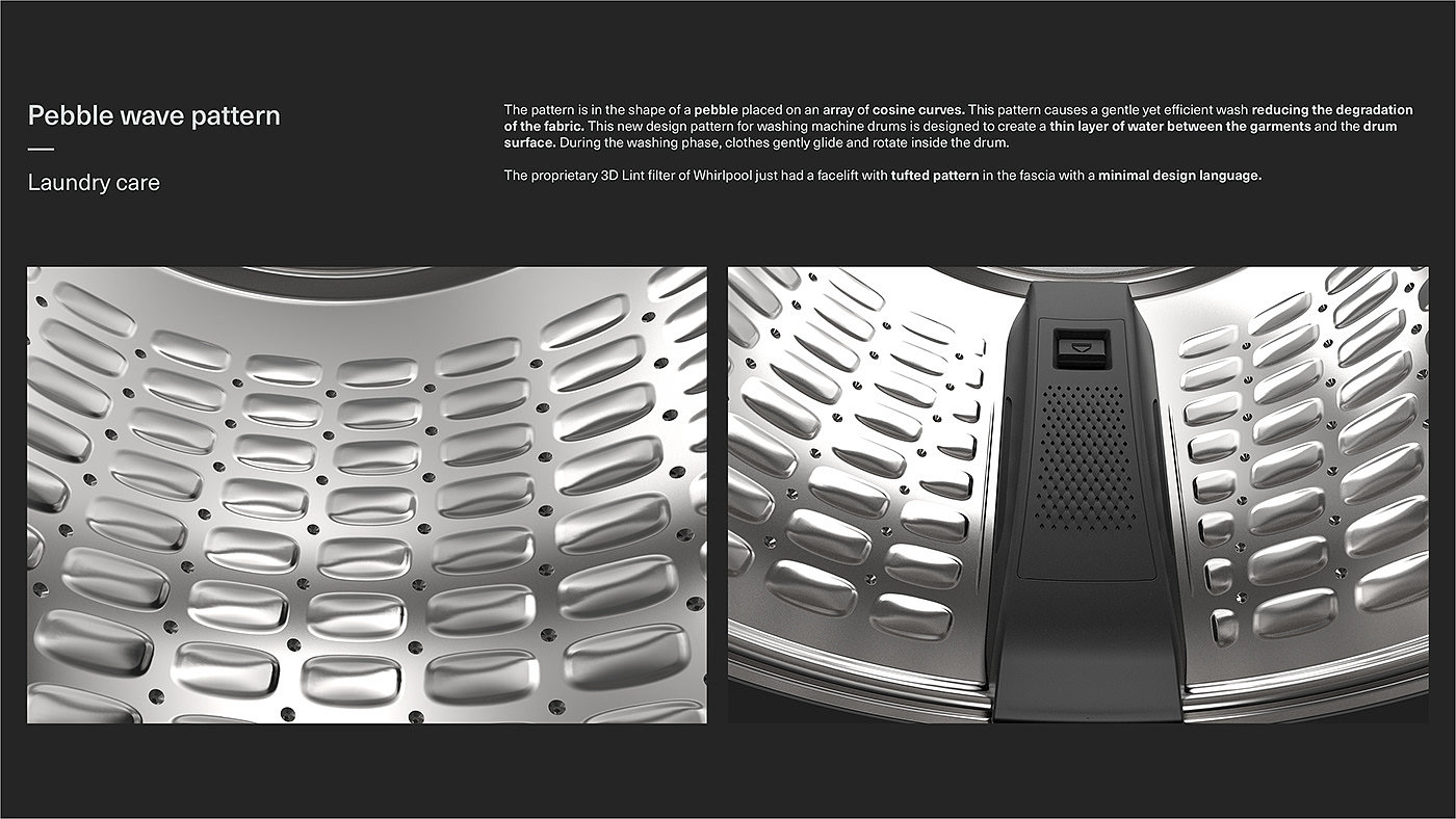 Washing machine，Whirlpool，an electric appliance，Whirlpool One，industrial design，
