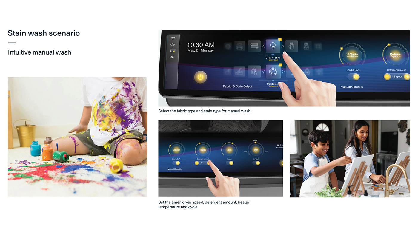 Washing machine，Whirlpool，an electric appliance，Whirlpool One，industrial design，