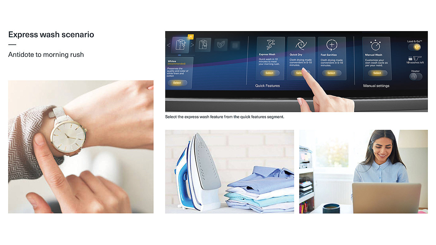 Washing machine，Whirlpool，an electric appliance，Whirlpool One，industrial design，
