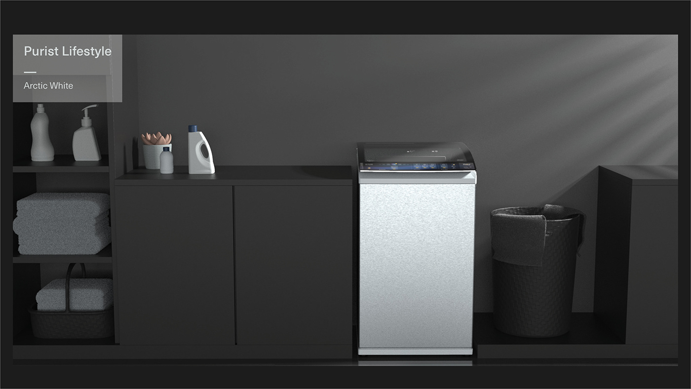 Washing machine，Whirlpool，an electric appliance，Whirlpool One，industrial design，