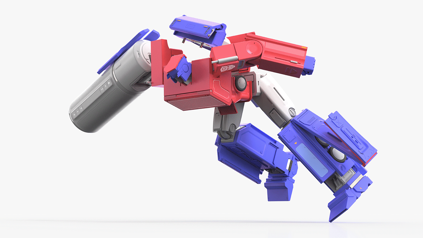 skyreach pillar，character，product design，Transformers，speaker，