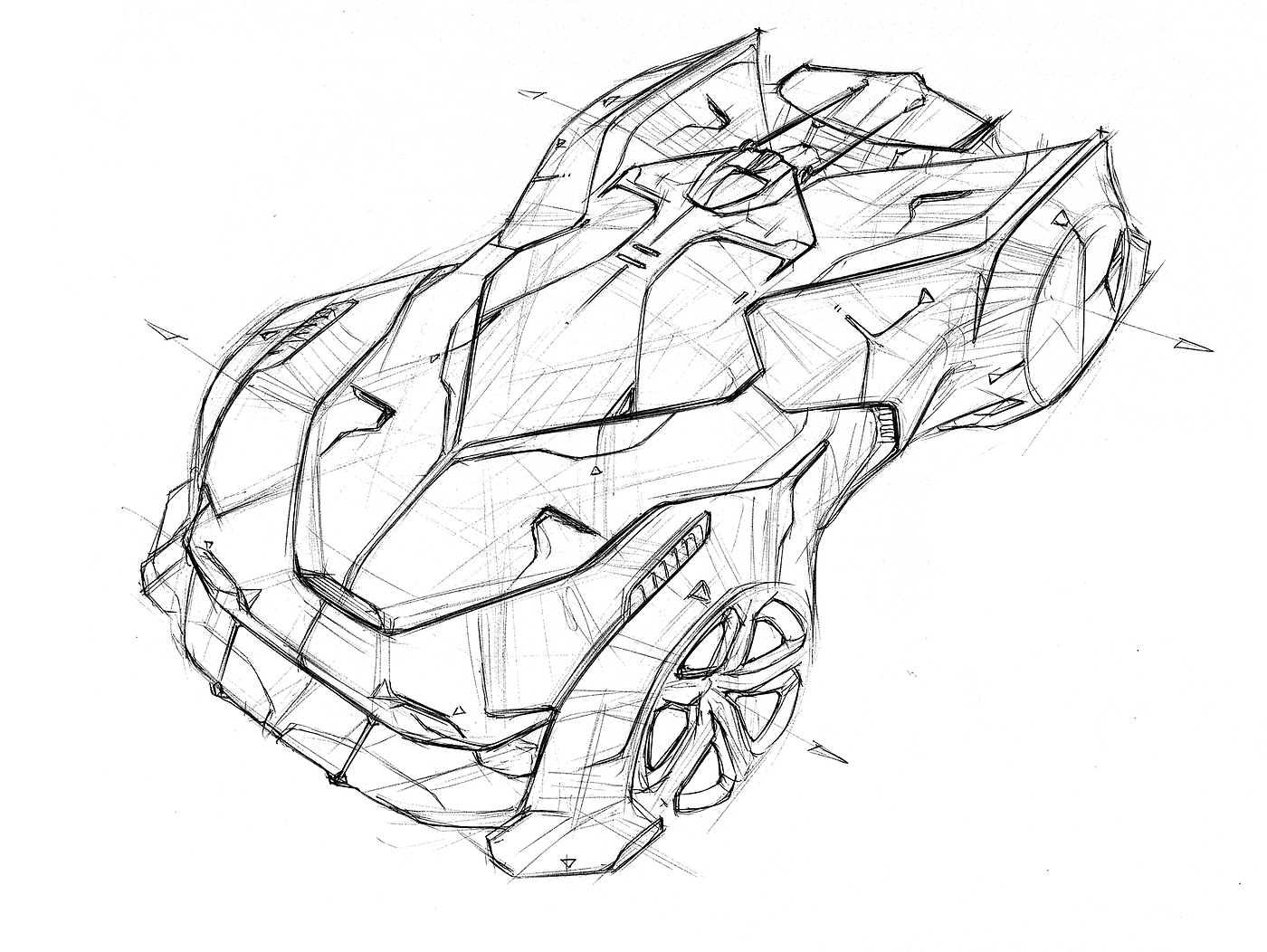 Hand drawn，automobile，Line，
