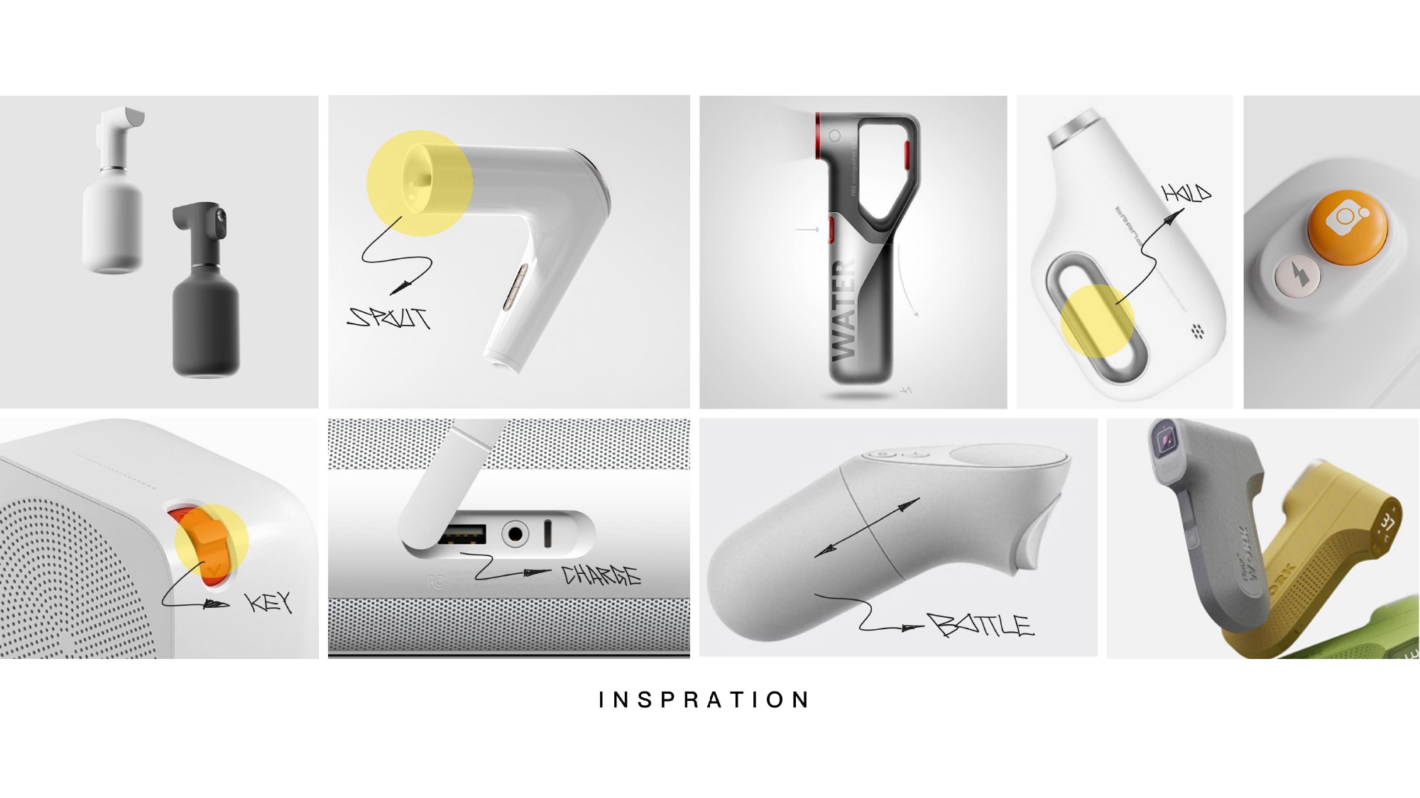 product design，industrial design，Keyshot rendering，sample reels，Disinfection spray gun，