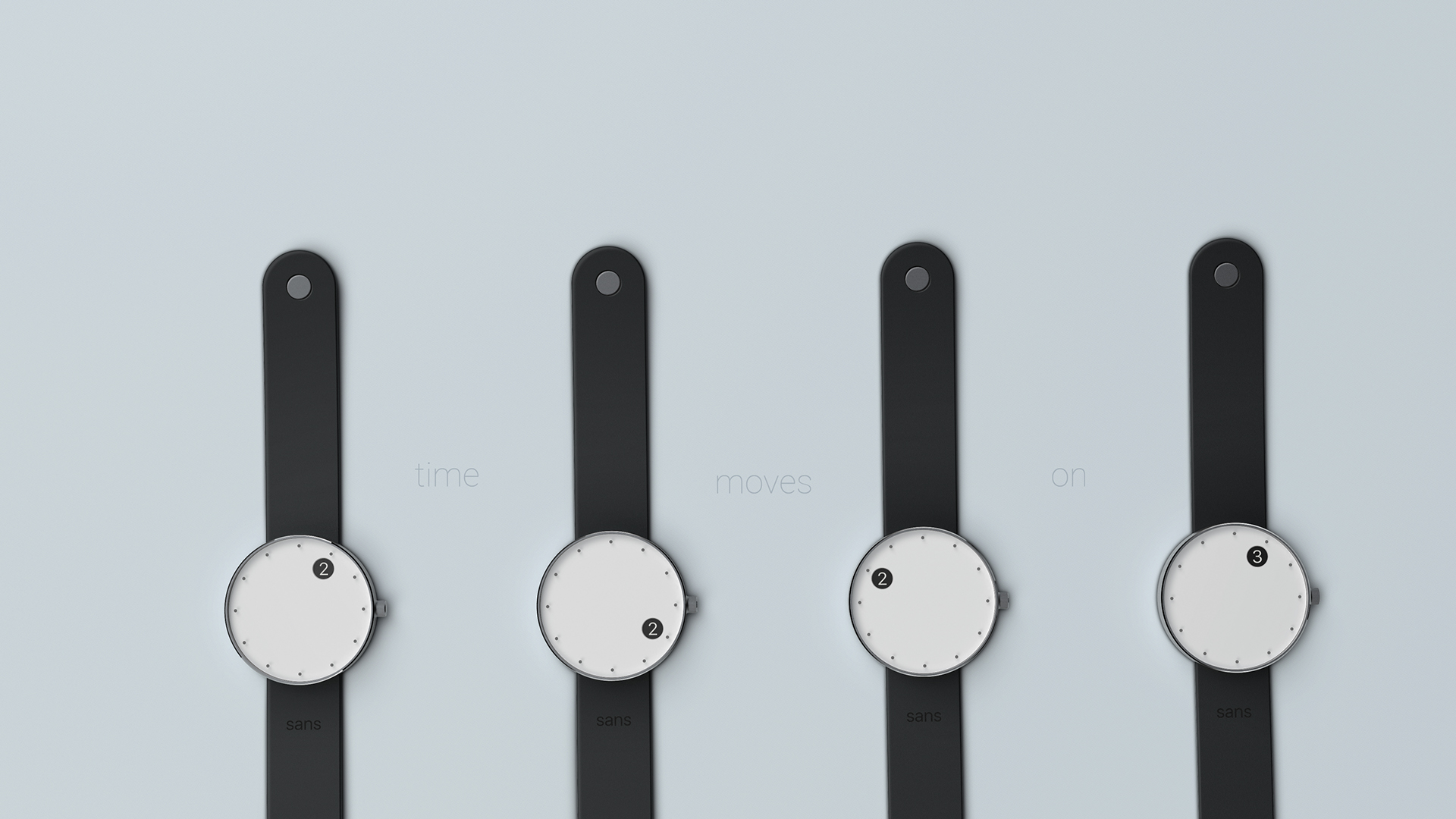 Wrist watch，concise，concept，