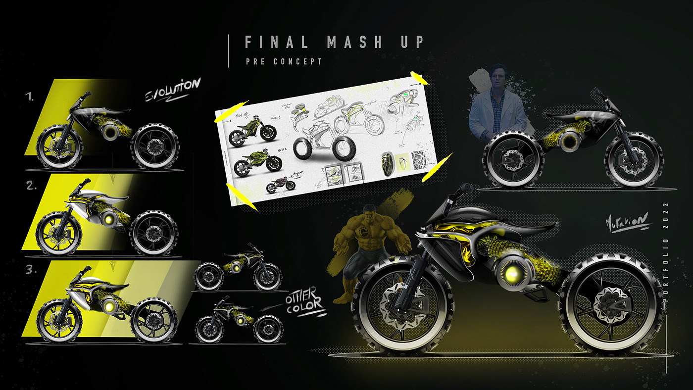 motorcycle，automobile，Sketch，conceptual design，