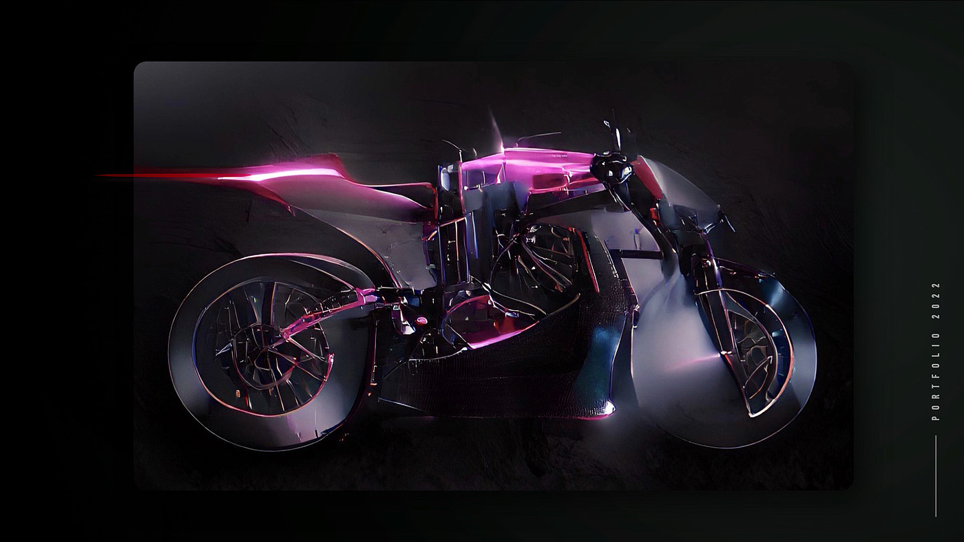 motorcycle，automobile，Sketch，conceptual design，