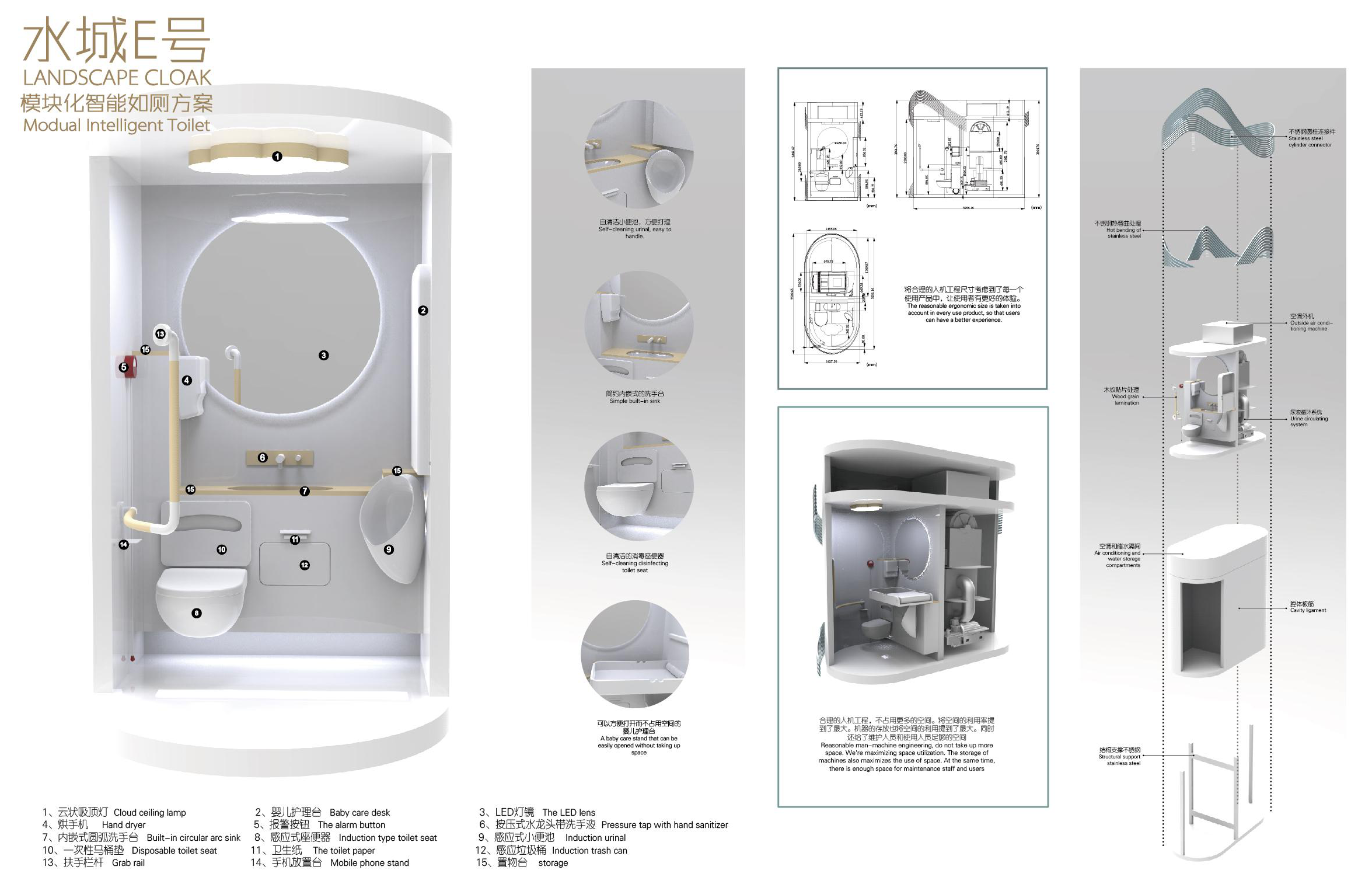 Intelligent public toilet，Mobile toilet，Ecological public toilet，