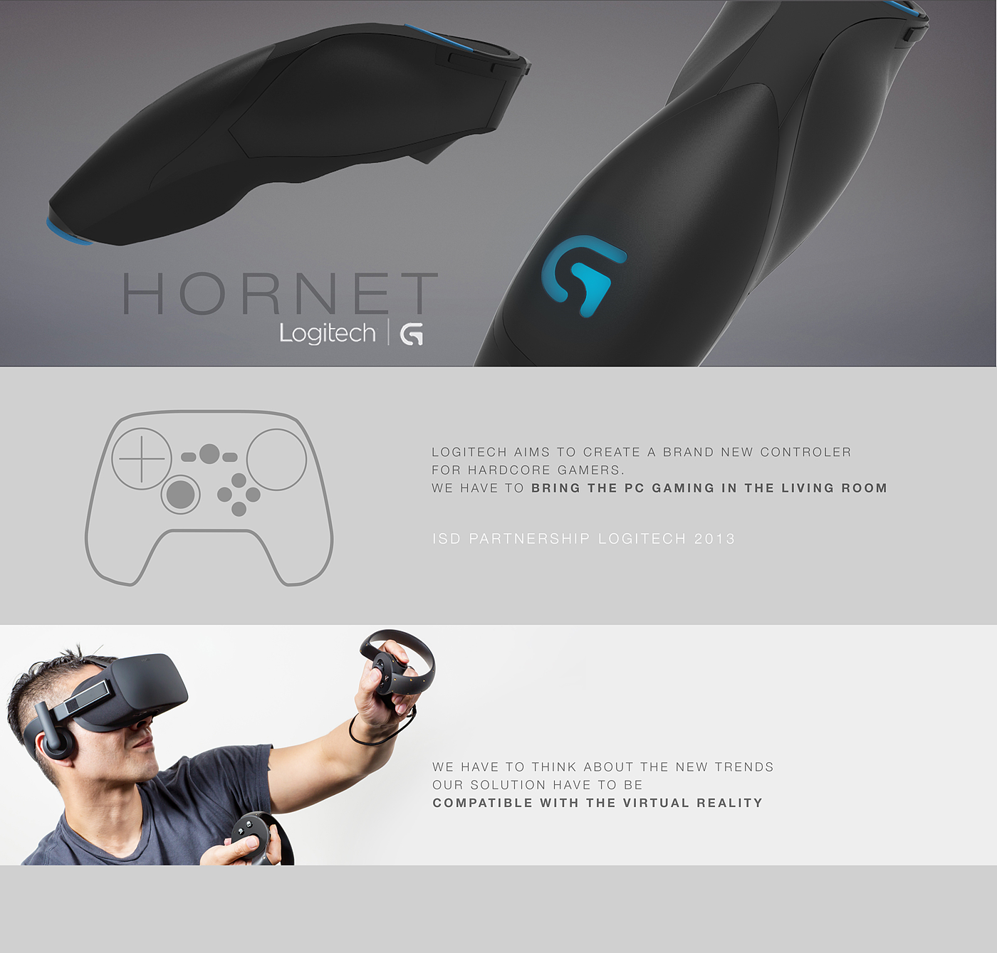 concept，Game handle，Logitech，