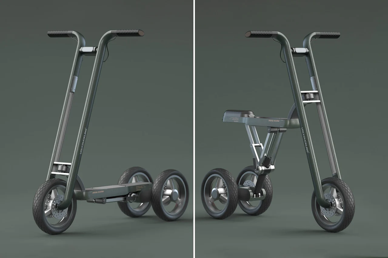 Simplicity，Electric bicycle，deformation，Scooter，traffic，Popup Scooter，