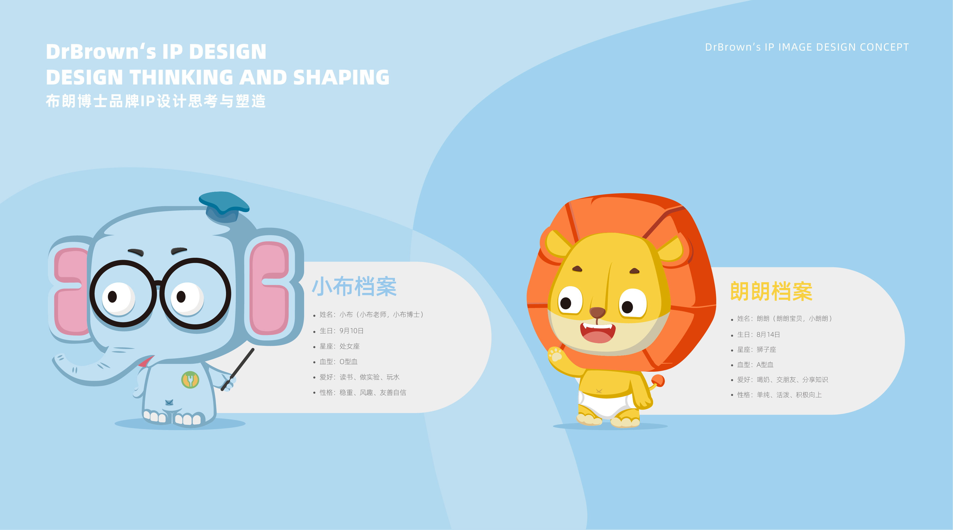 IP Design，Baby products，Bottle design，Brand vision，Dr. Brown，Baby elephant，lion，