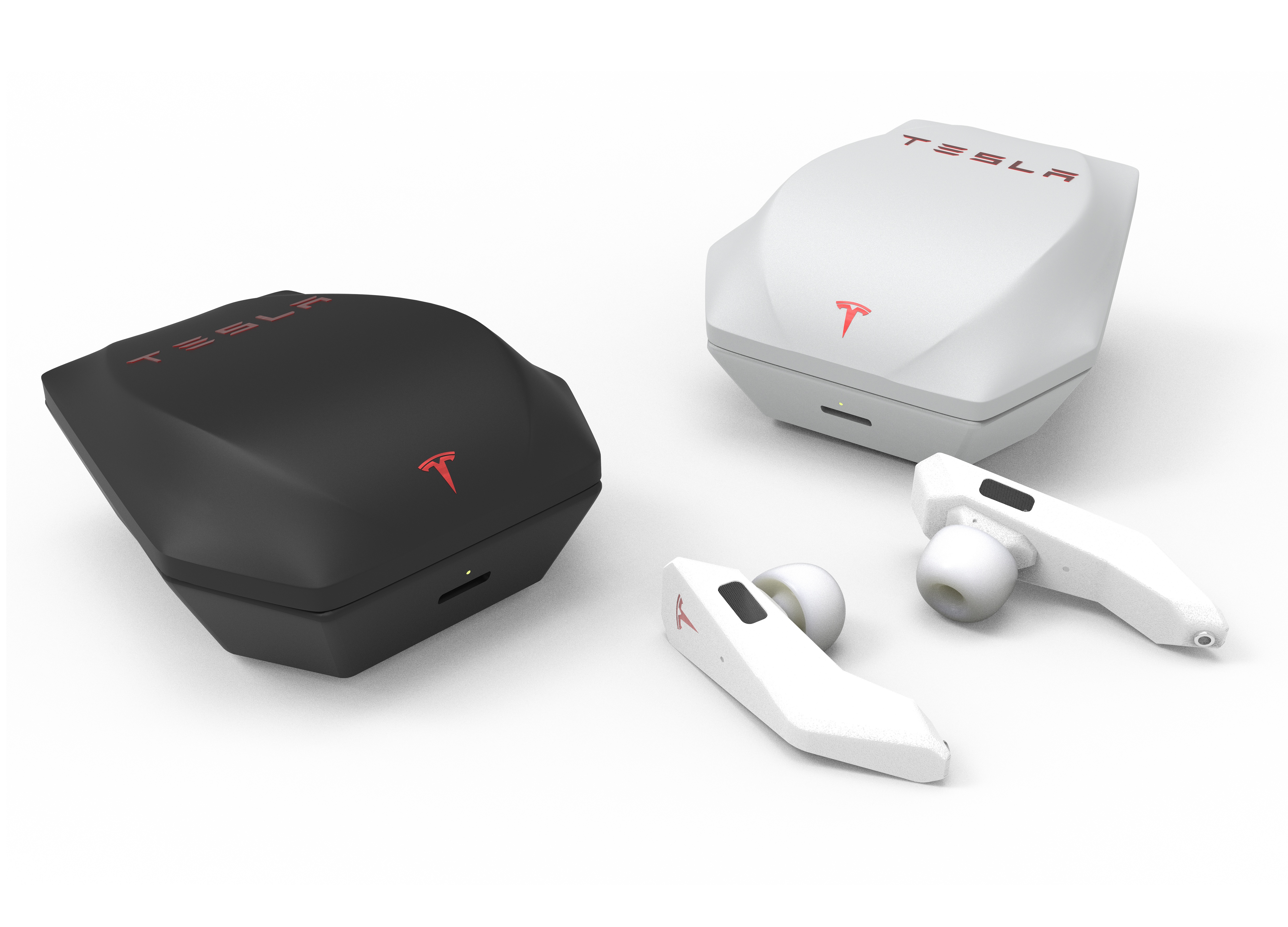 Sense of science and technology，TWS headset，Tesla，Simplicity，fashion，