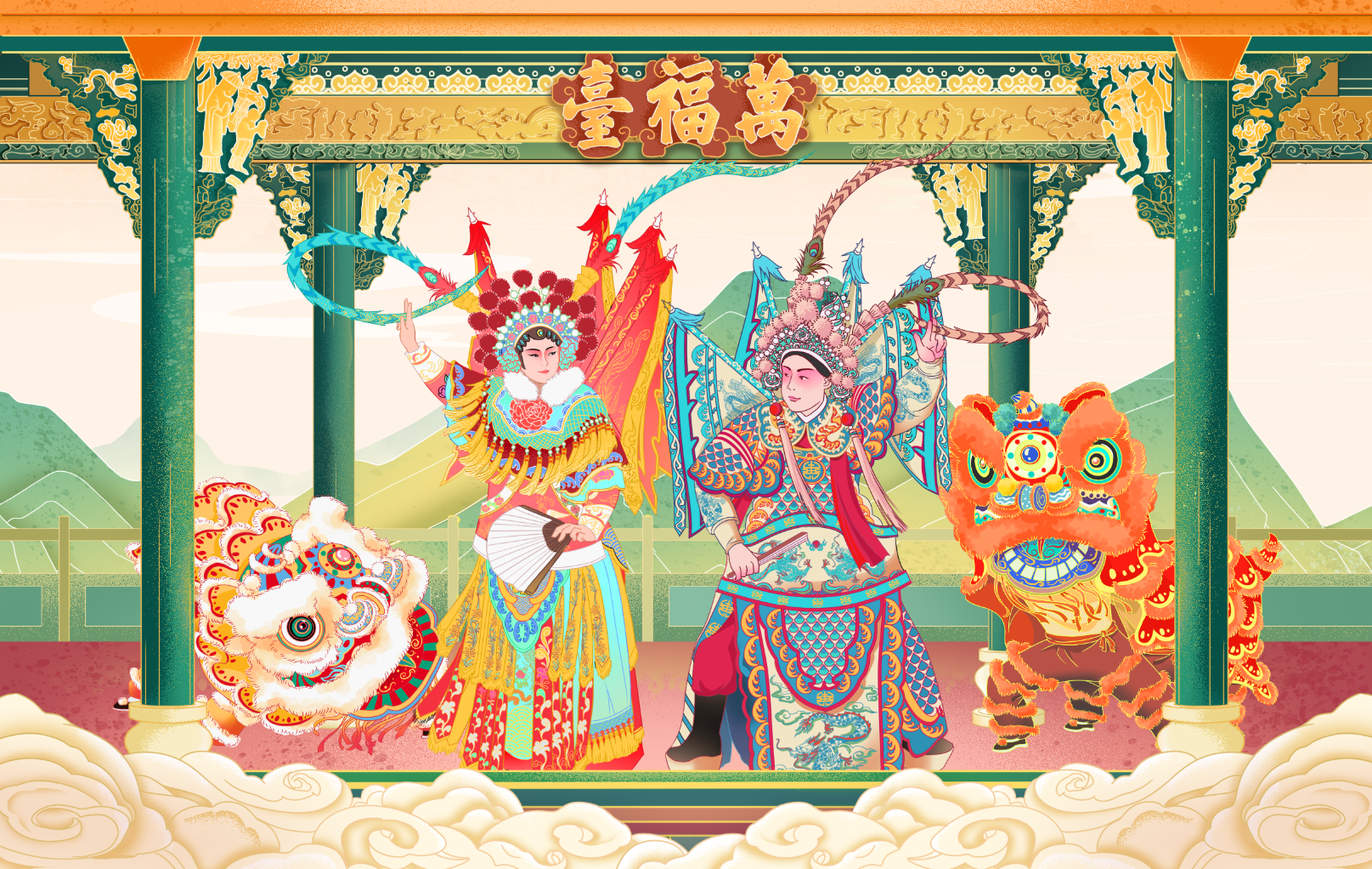 Dragon Boat Festival，Gift box，Cantonese opera，Intangible cultural heritage，