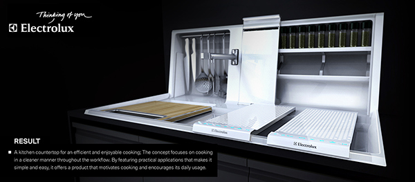 Electrolux，kitchen，Kitchenware，water tank，cooking bench，integrated，