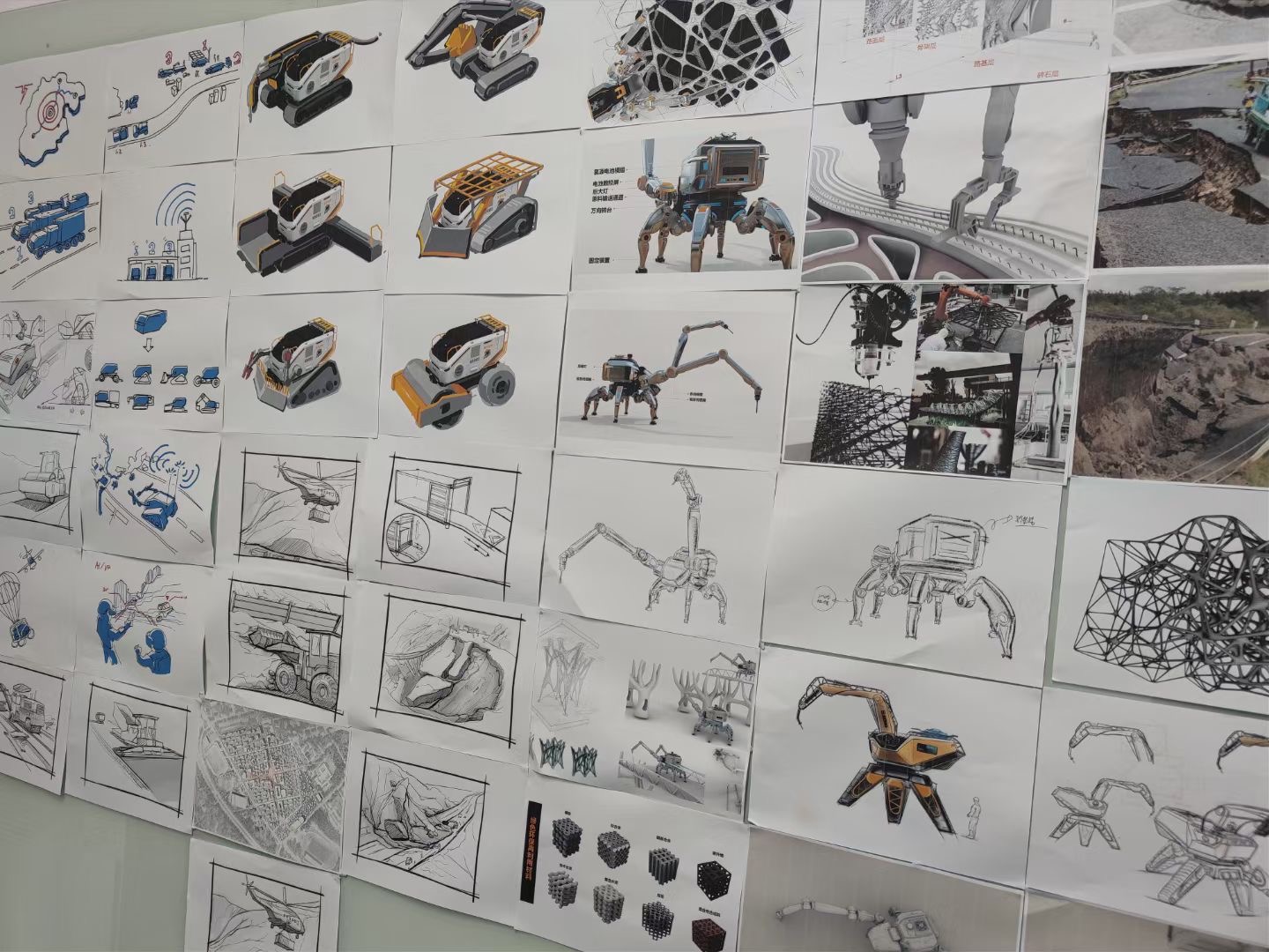 Design process，Design sketch，construction machinery，Roller，industrial design，Design，engineering design，machine design，