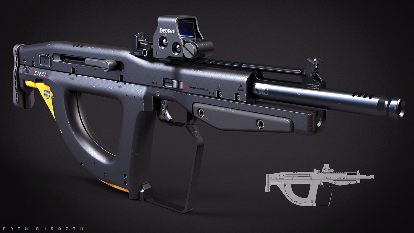 gun，arms，Render，concept，