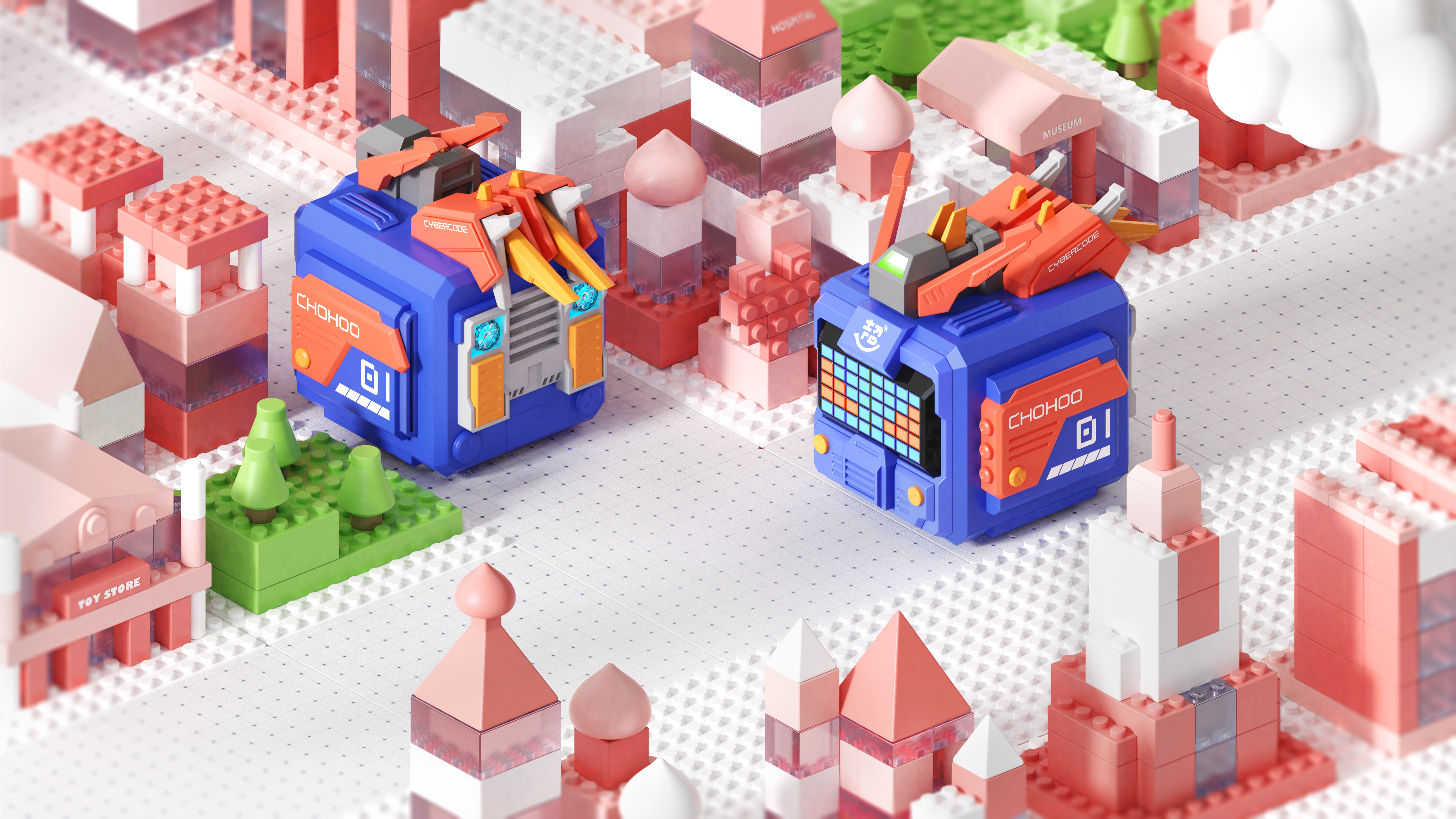 Intelligent toy，Children's Toys，programming，A&Z Design ，cybercode，robot，