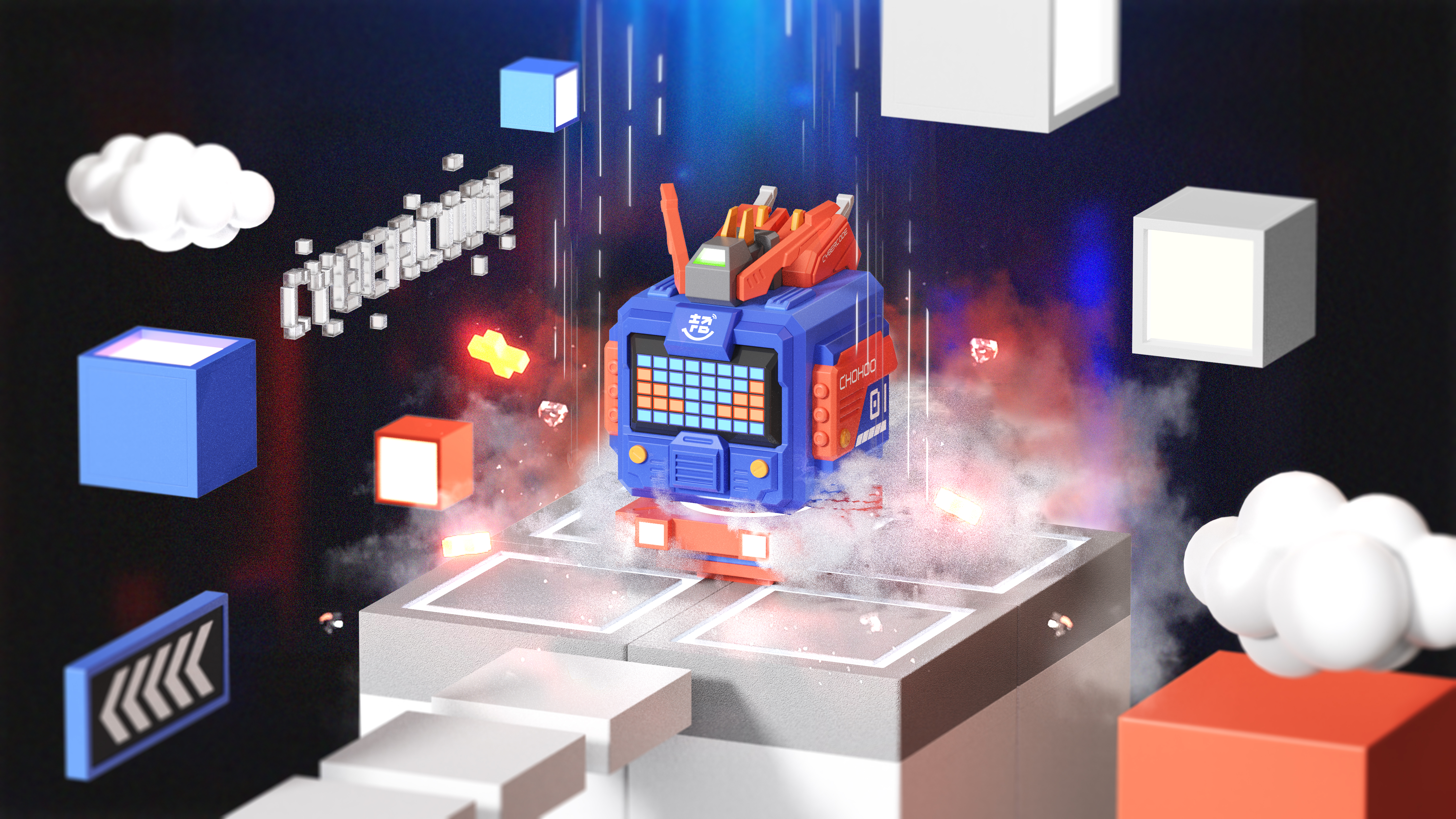 Intelligent toy，Children's Toys，programming，A&Z Design ，cybercode，robot，