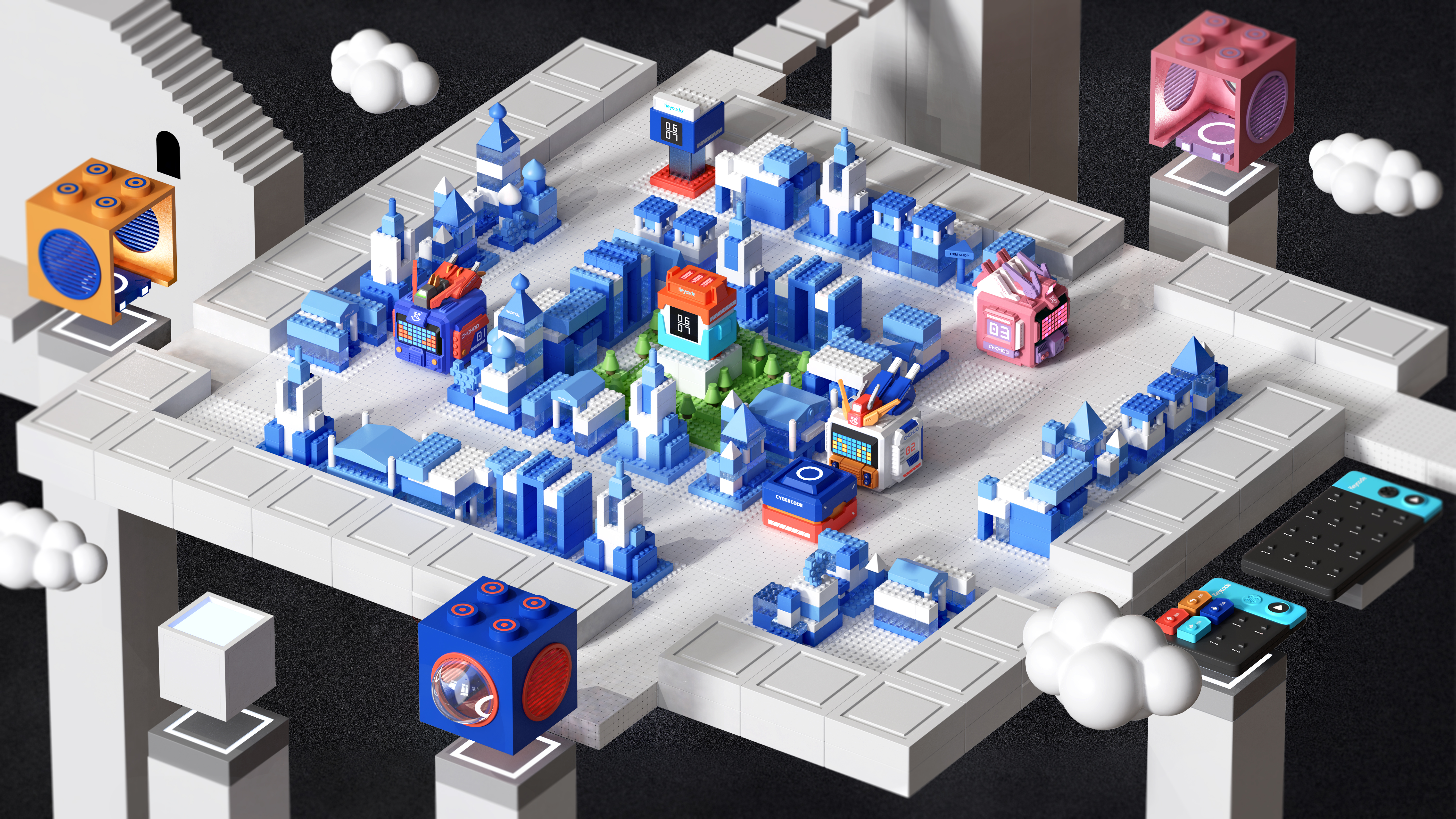 Intelligent toy，Children's Toys，programming，A&Z Design ，cybercode，robot，