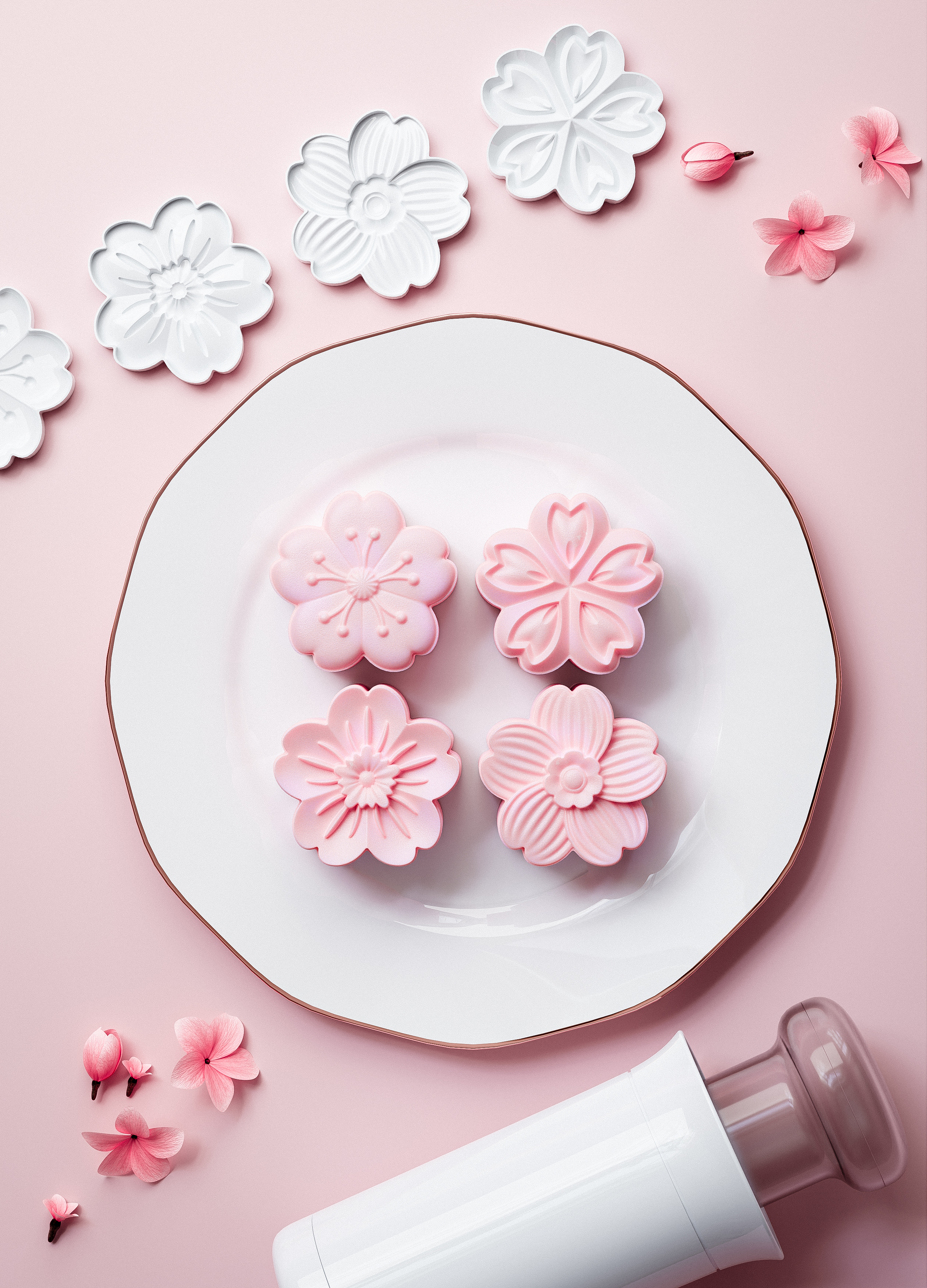 Moon Cake，Mid-autumn Festival，rhino，keyshot，Render，