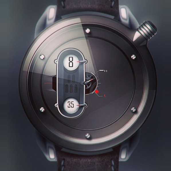 Wrist watch，Hand drawn，ps，Ubee ，conceptual design，design sketch，Sense of future，